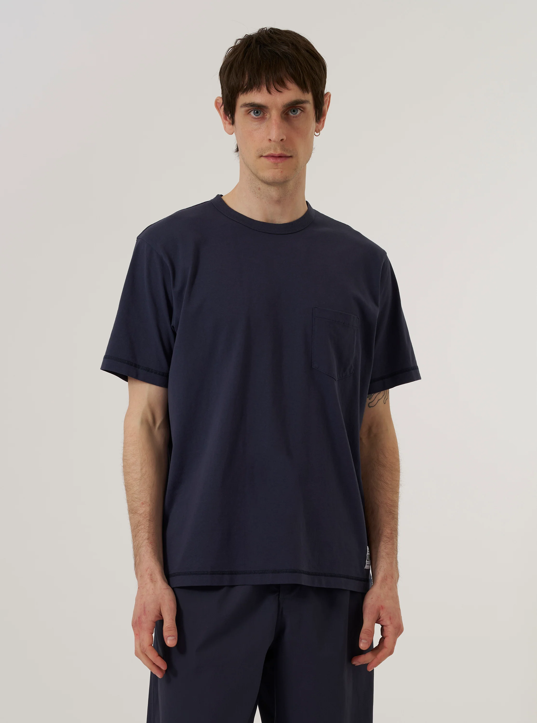 Navy Recycled/Bio Jersey Core Pocket Tee - Image 2