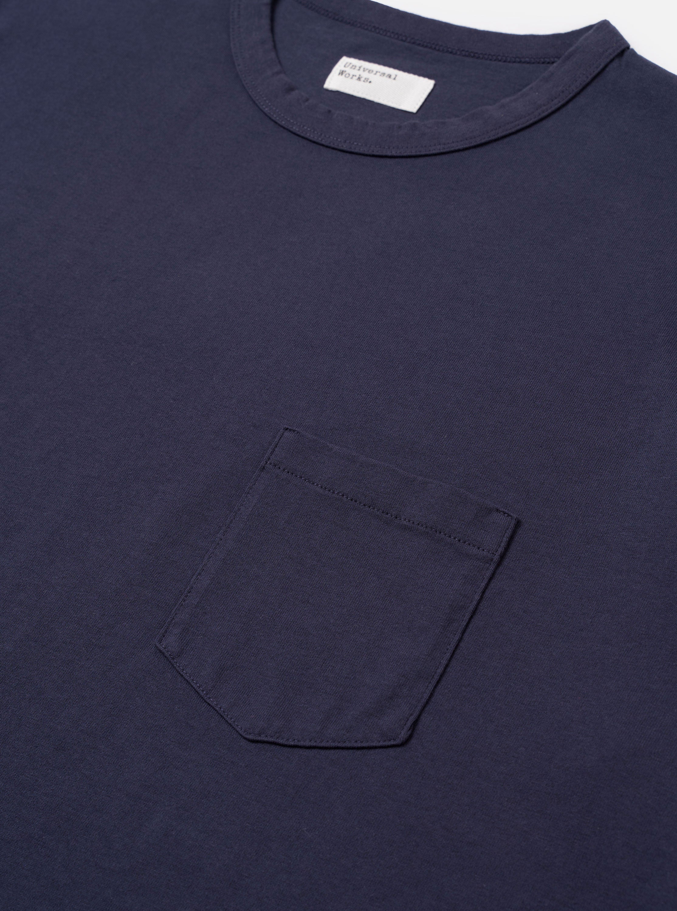 Navy Recycled/Bio Jersey Core Pocket Tee - Image 6