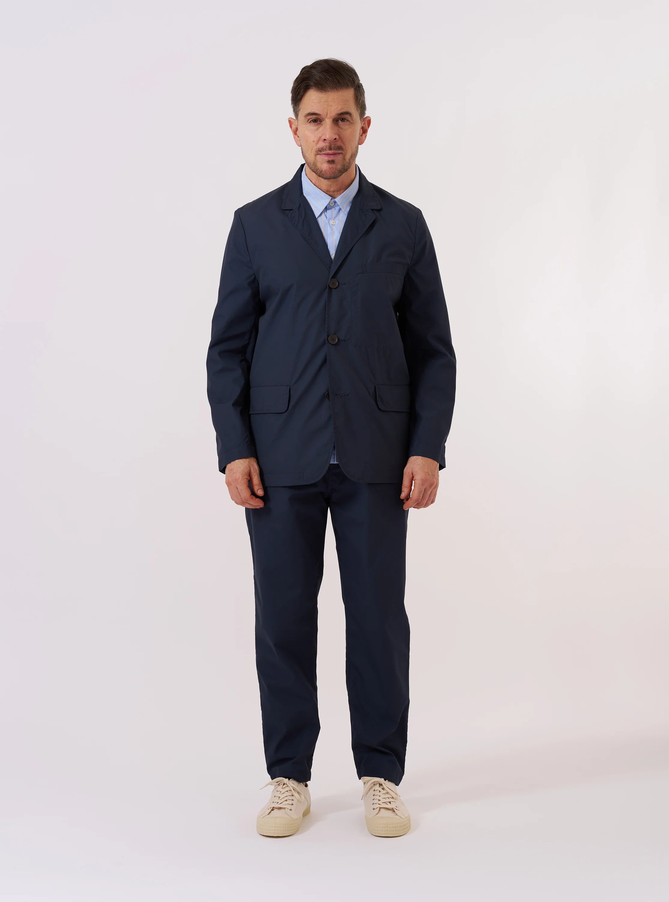 Navy Recycled Polytech Capitol Jacket - Image 8