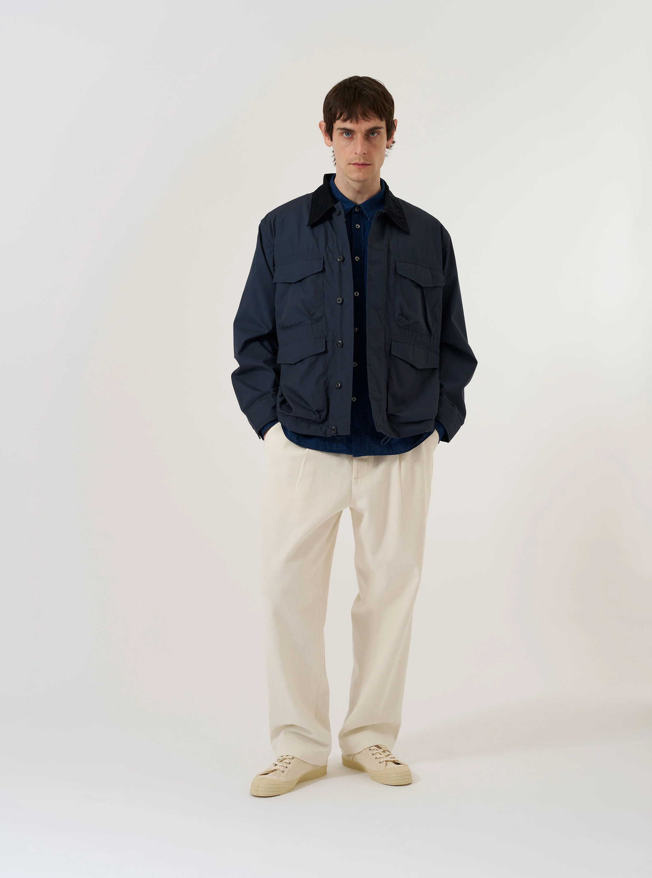 Navy Recycled Polytech Parachute Field Jacket - Image 11