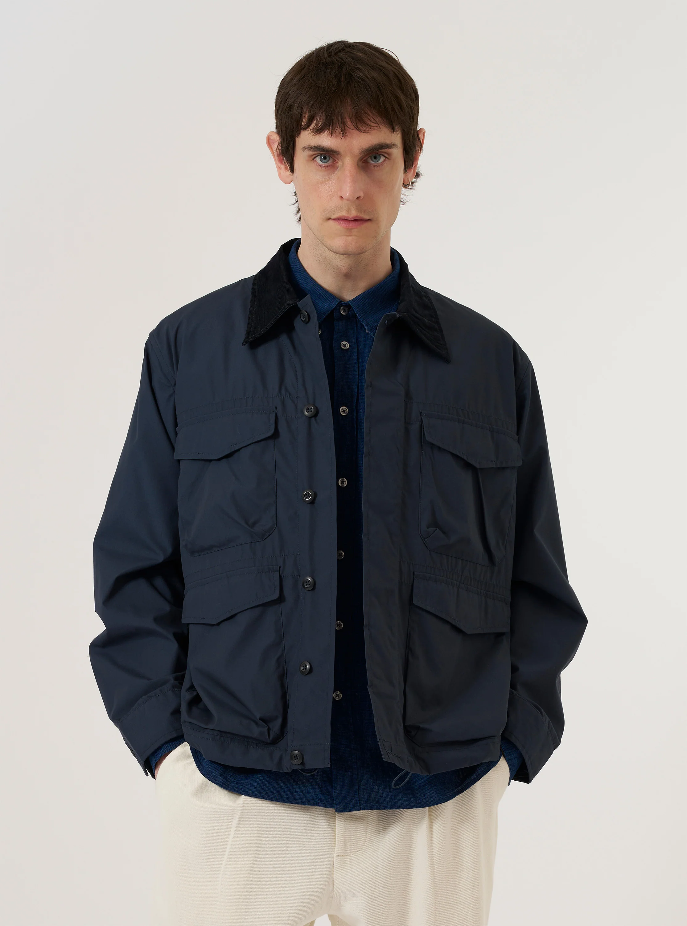 Navy Recycled Polytech Parachute Field Jacket - Image 2
