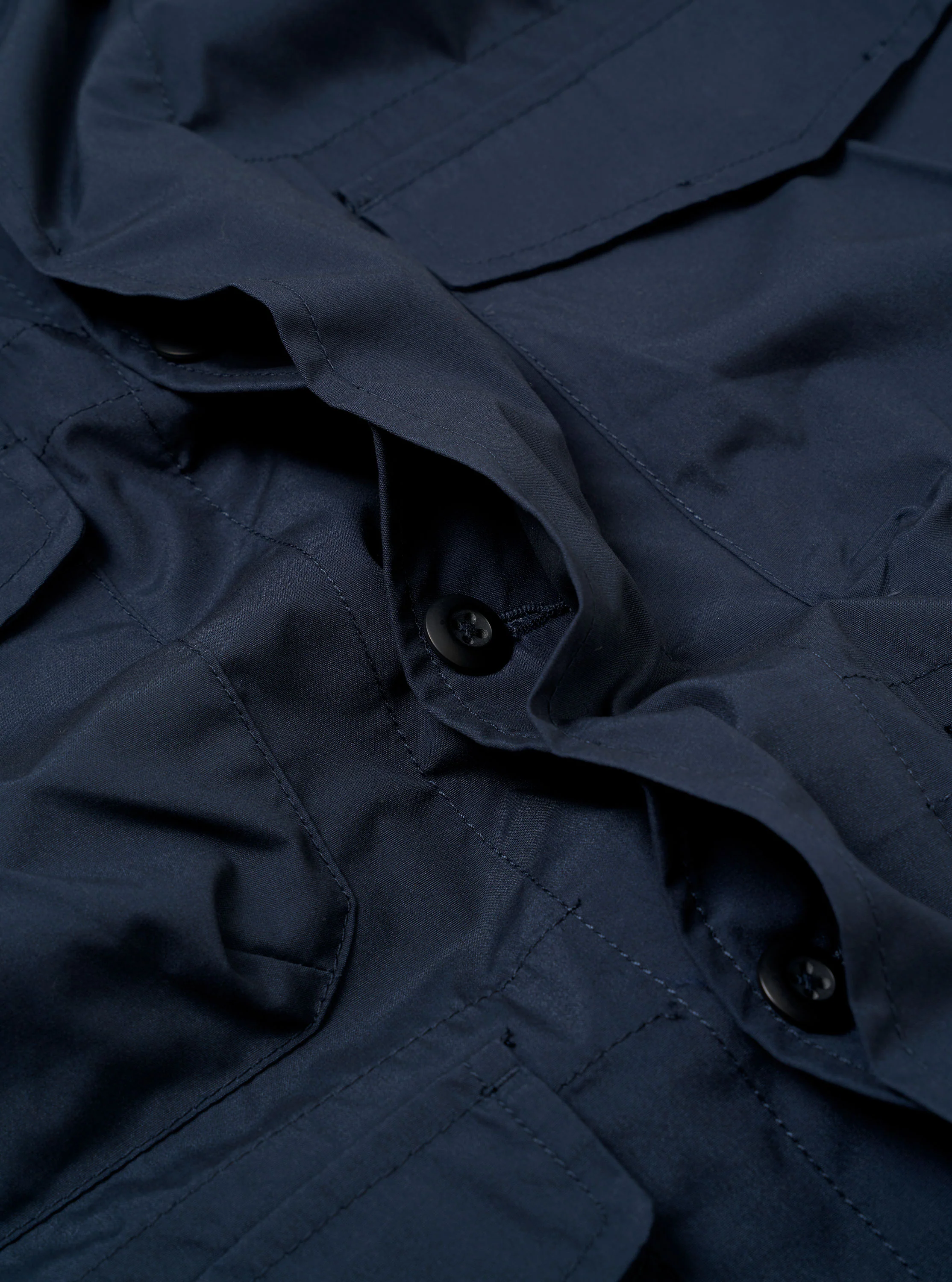 Navy Recycled Polytech Parachute Field Jacket - Image 7