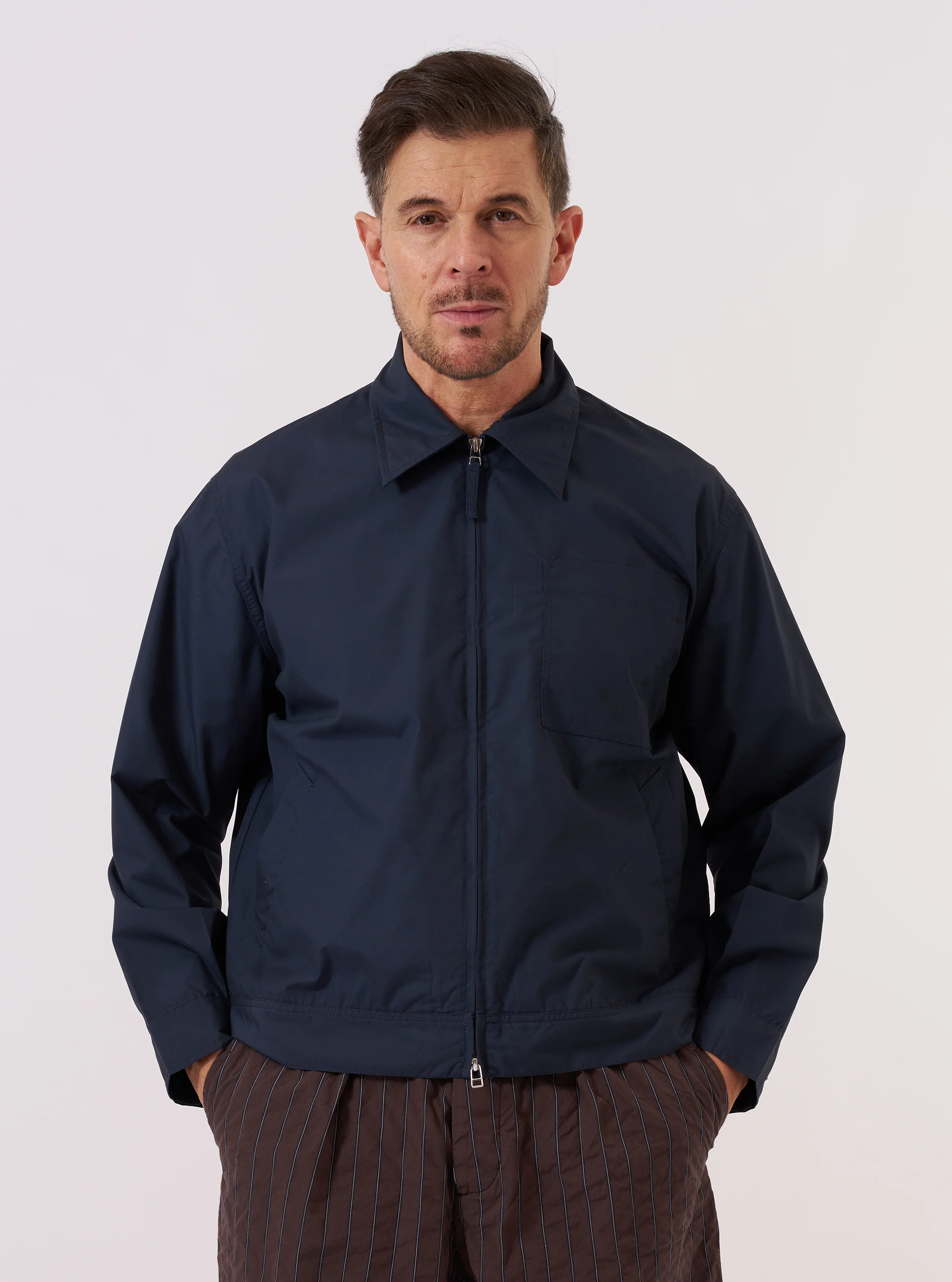 Navy Recycled Polytech Rose Bowl Jacket - Image 2