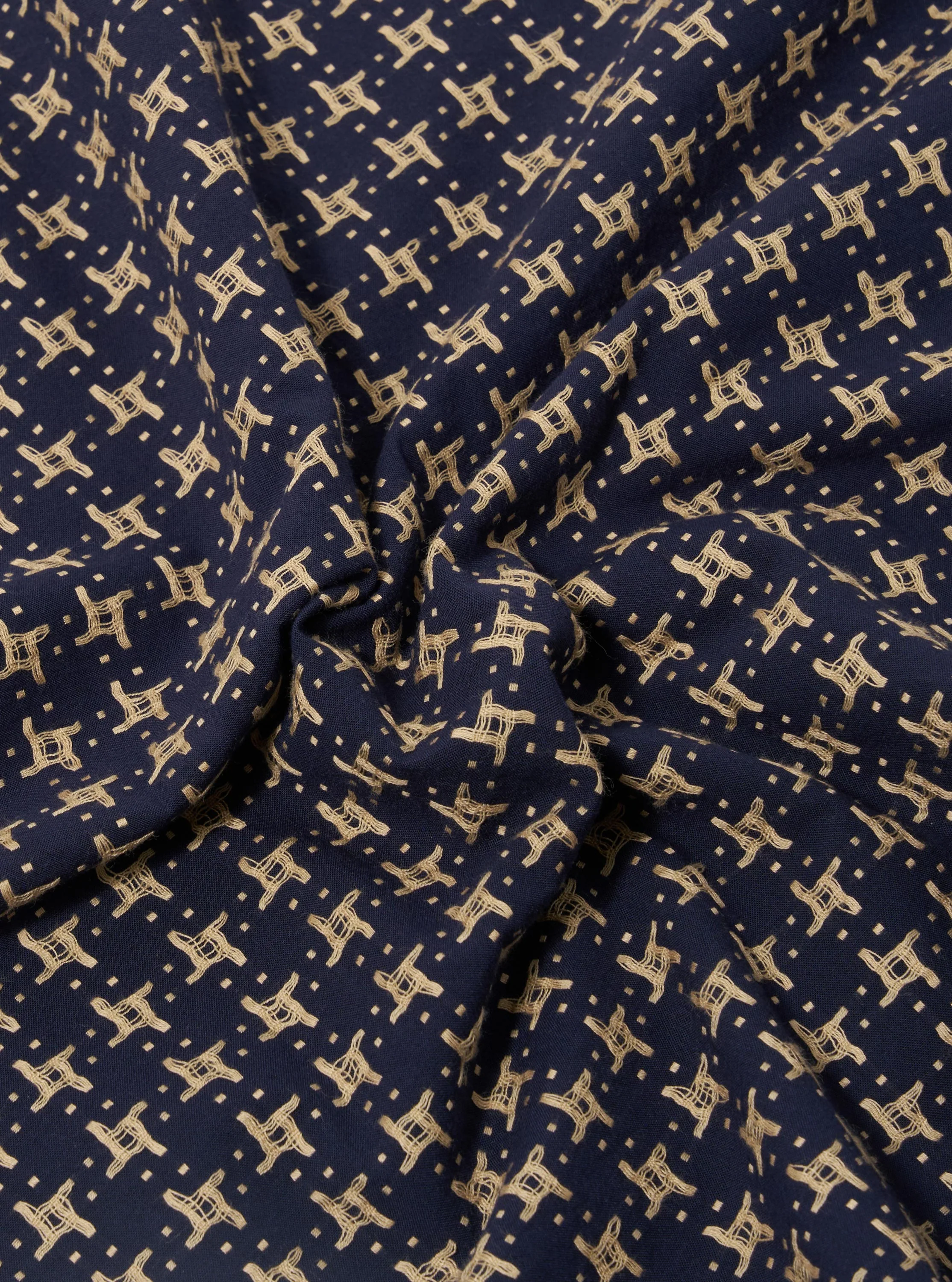 Navy/Sand Rhodes 8 Cotton Road Shirt - Image 4