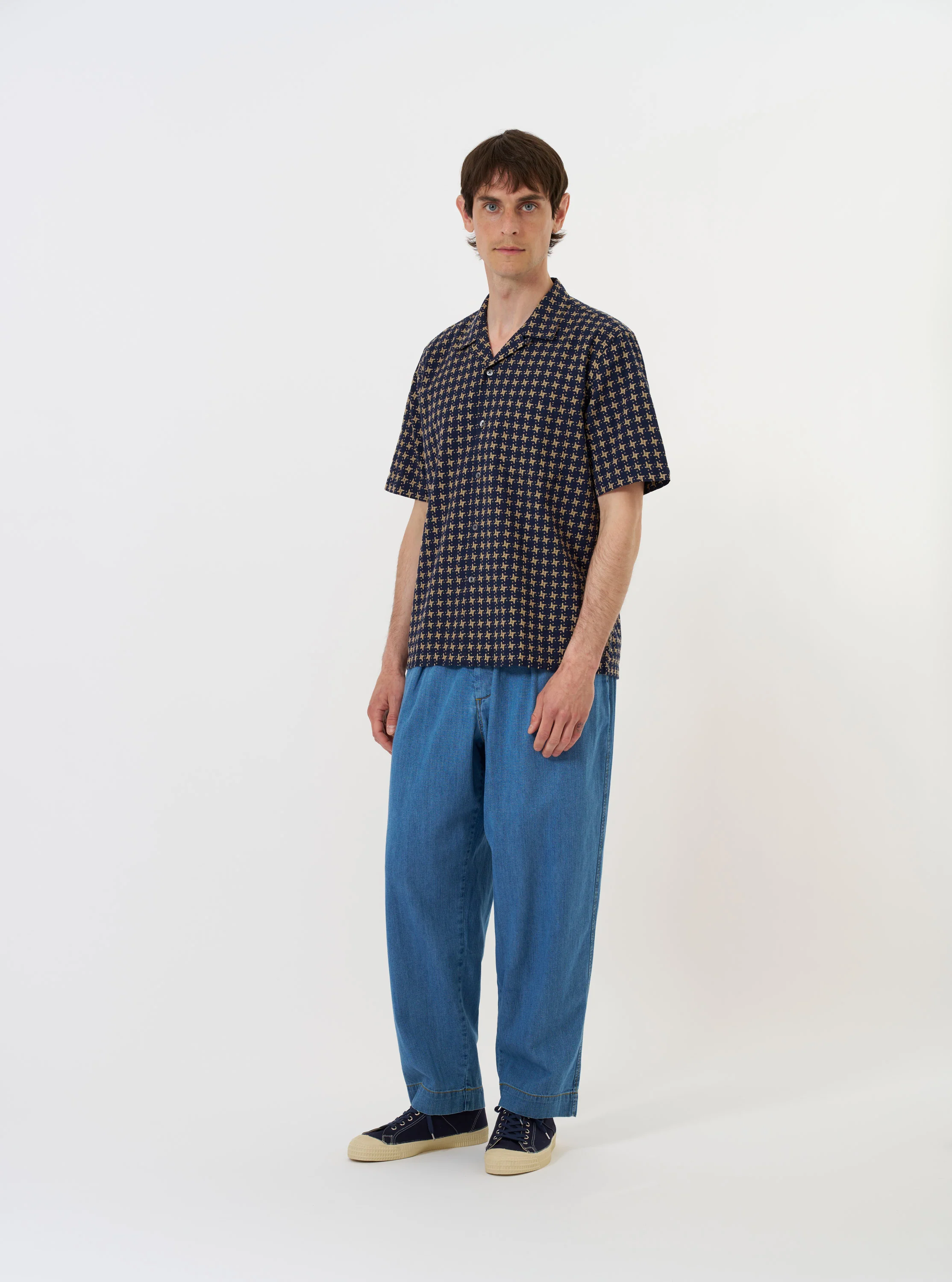 Navy/Sand Rhodes 8 Cotton Road Shirt - Image 7