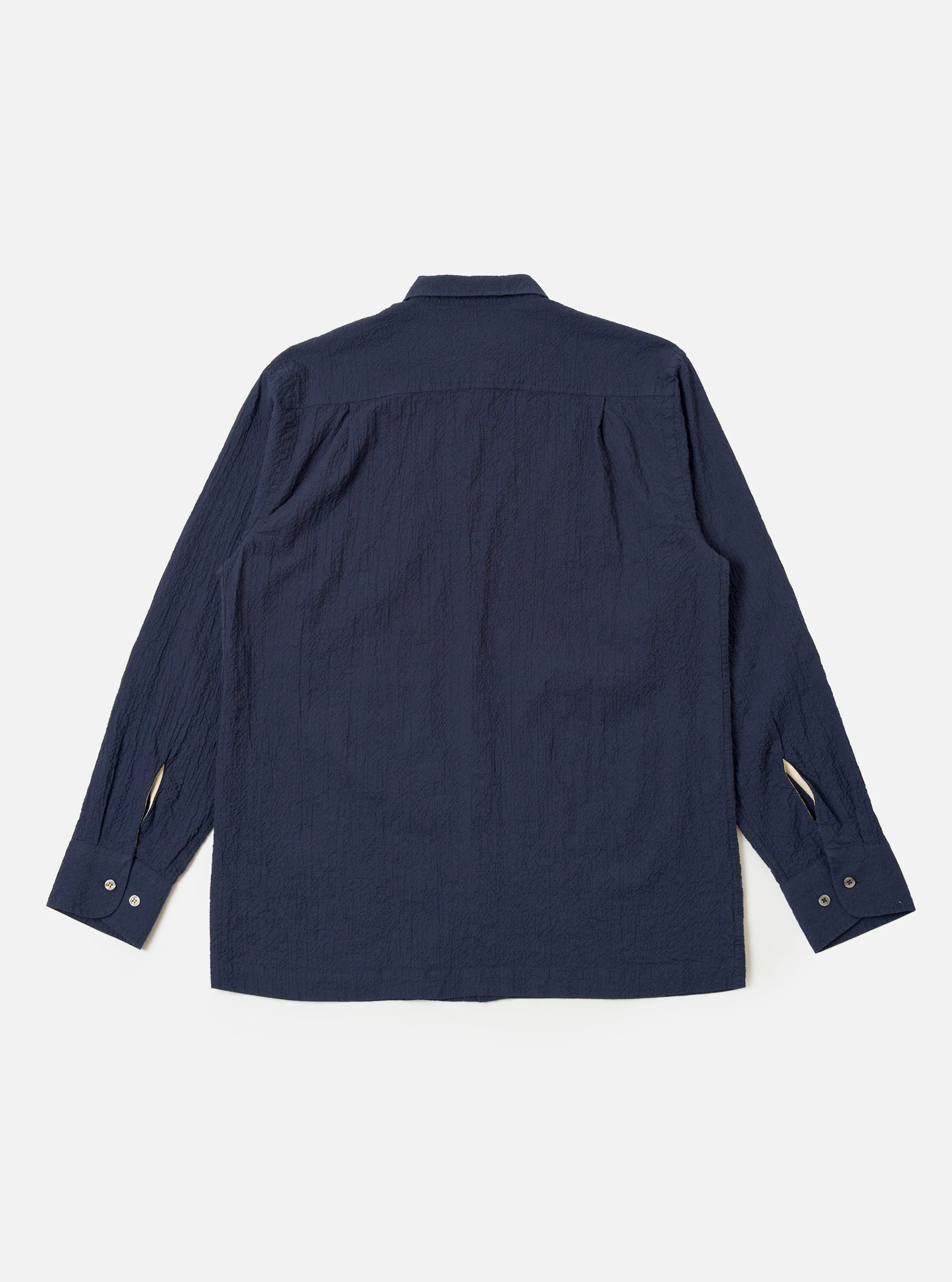 Navy Seersucker Shirting Lucky Shirt - Image 5