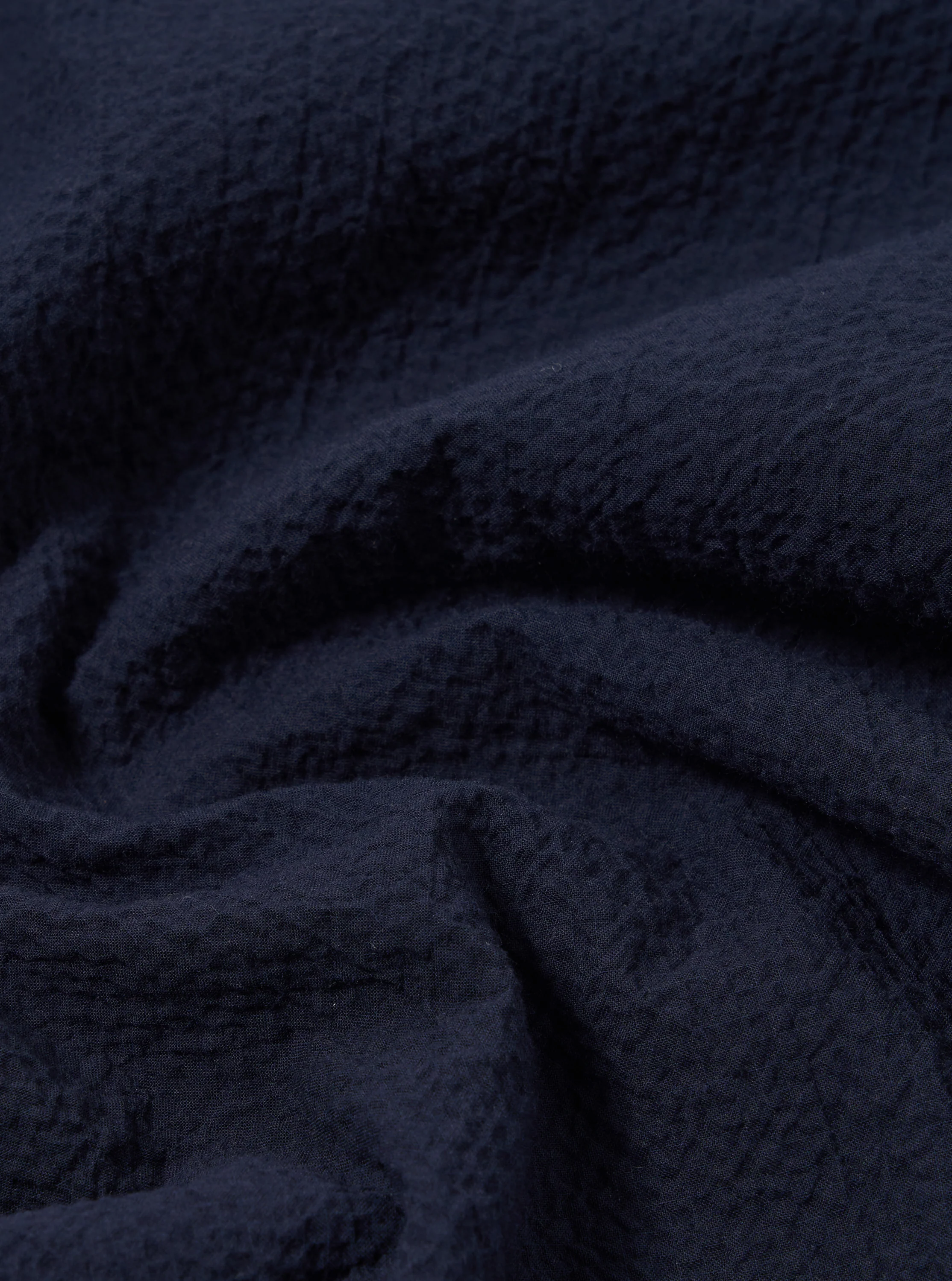 Navy Seersucker Shirting Road Shirt - Image 4
