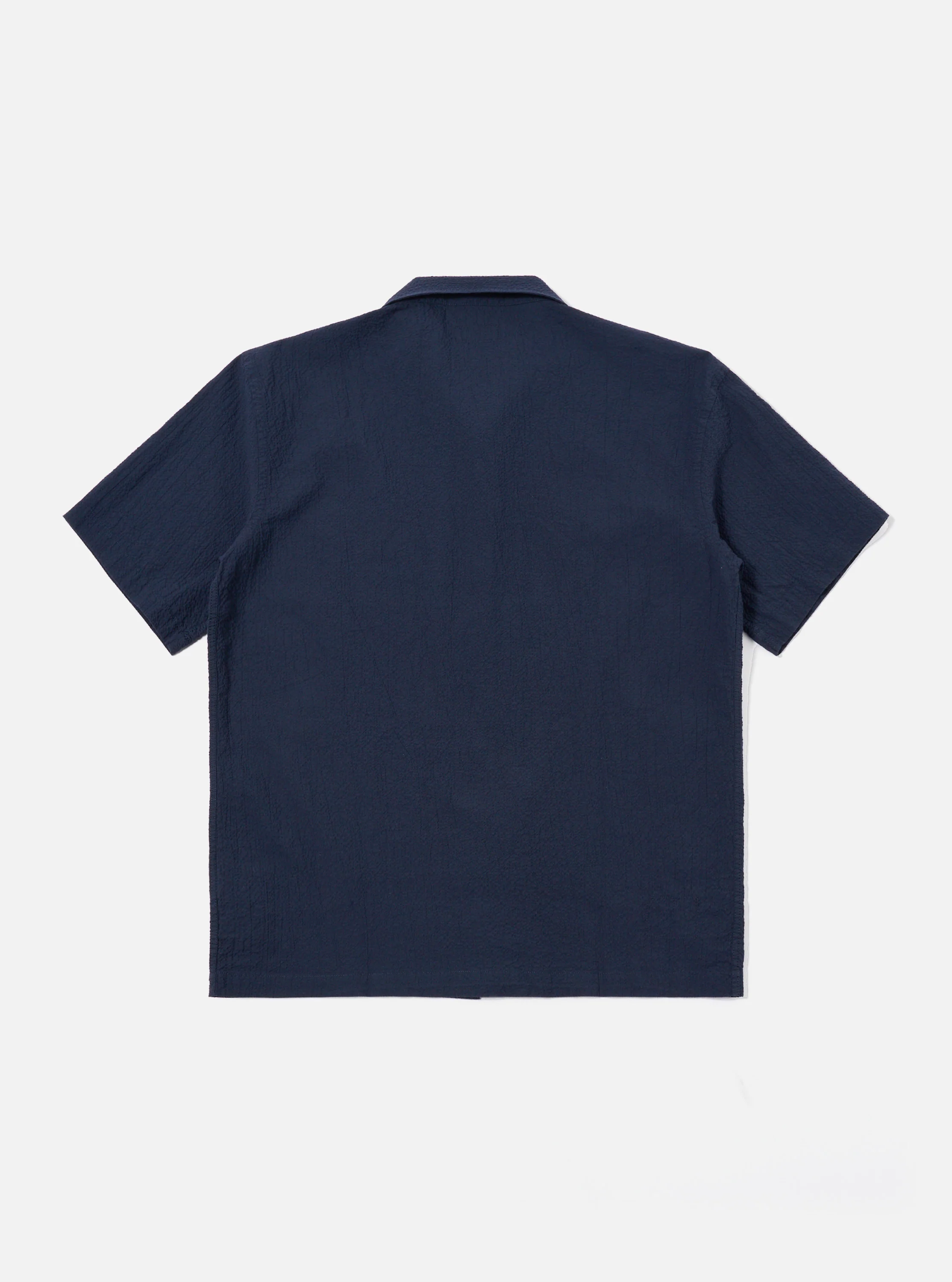 Navy Seersucker Shirting Road Shirt - Image 5