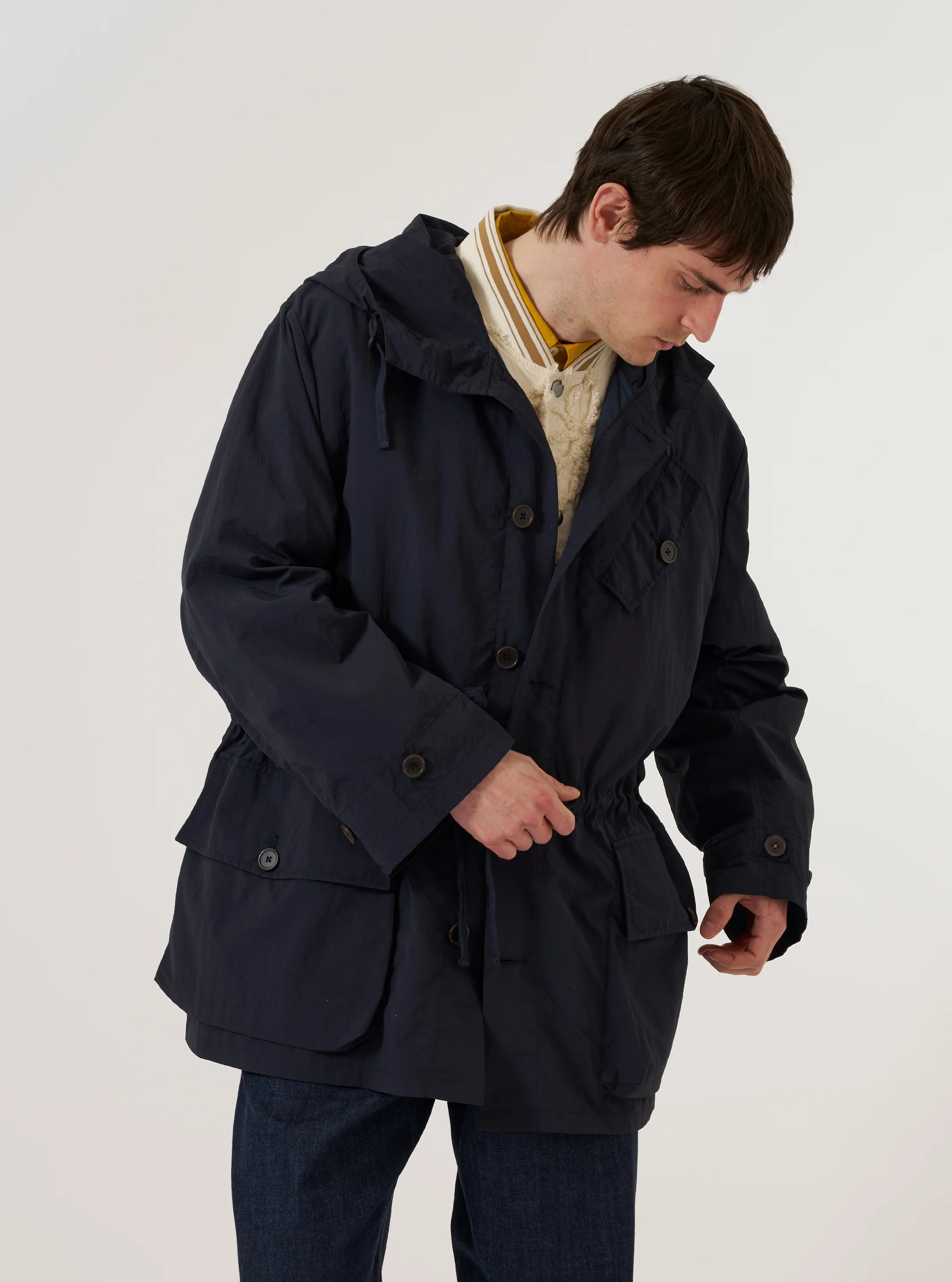 Navy Seo Recycled Nylon Boston Parka - Image 3