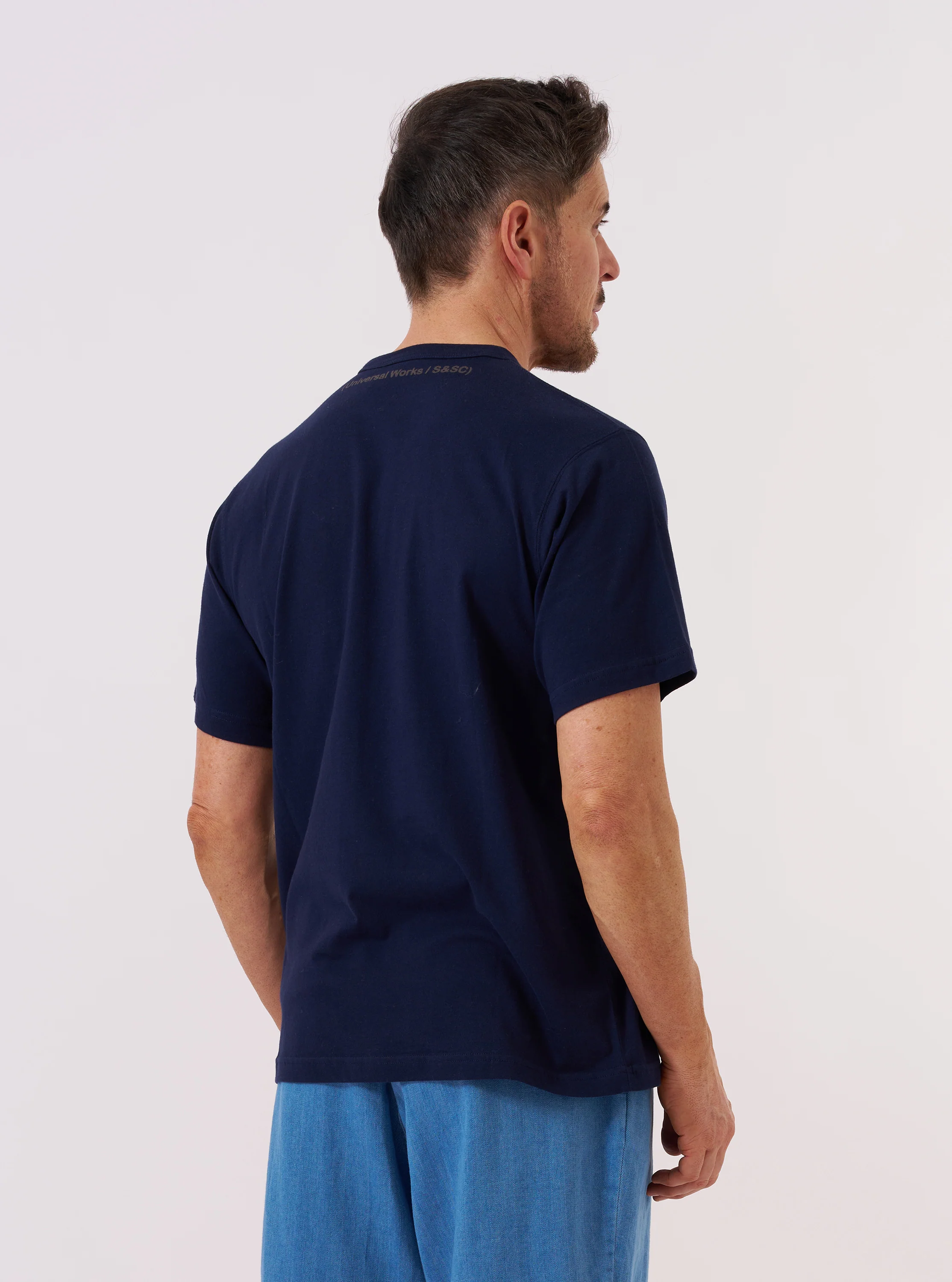 Navy Single Jersey 34 Printed Core Tee - Image 3