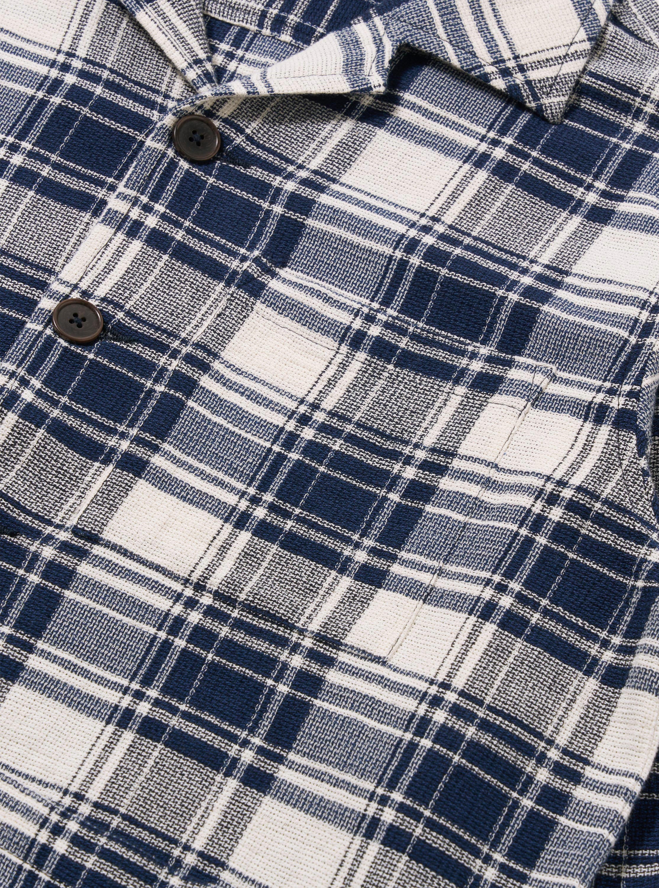 Navy Texture Plaid Cancun Jacket - Image 6