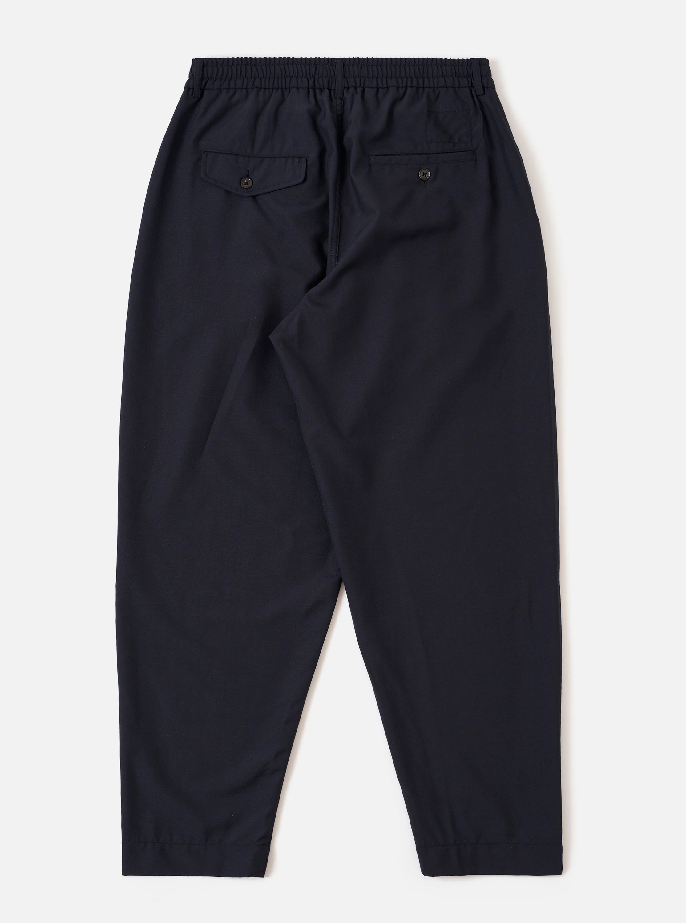Navy Tropical Suiting Pleated Track Pant - Image 5
