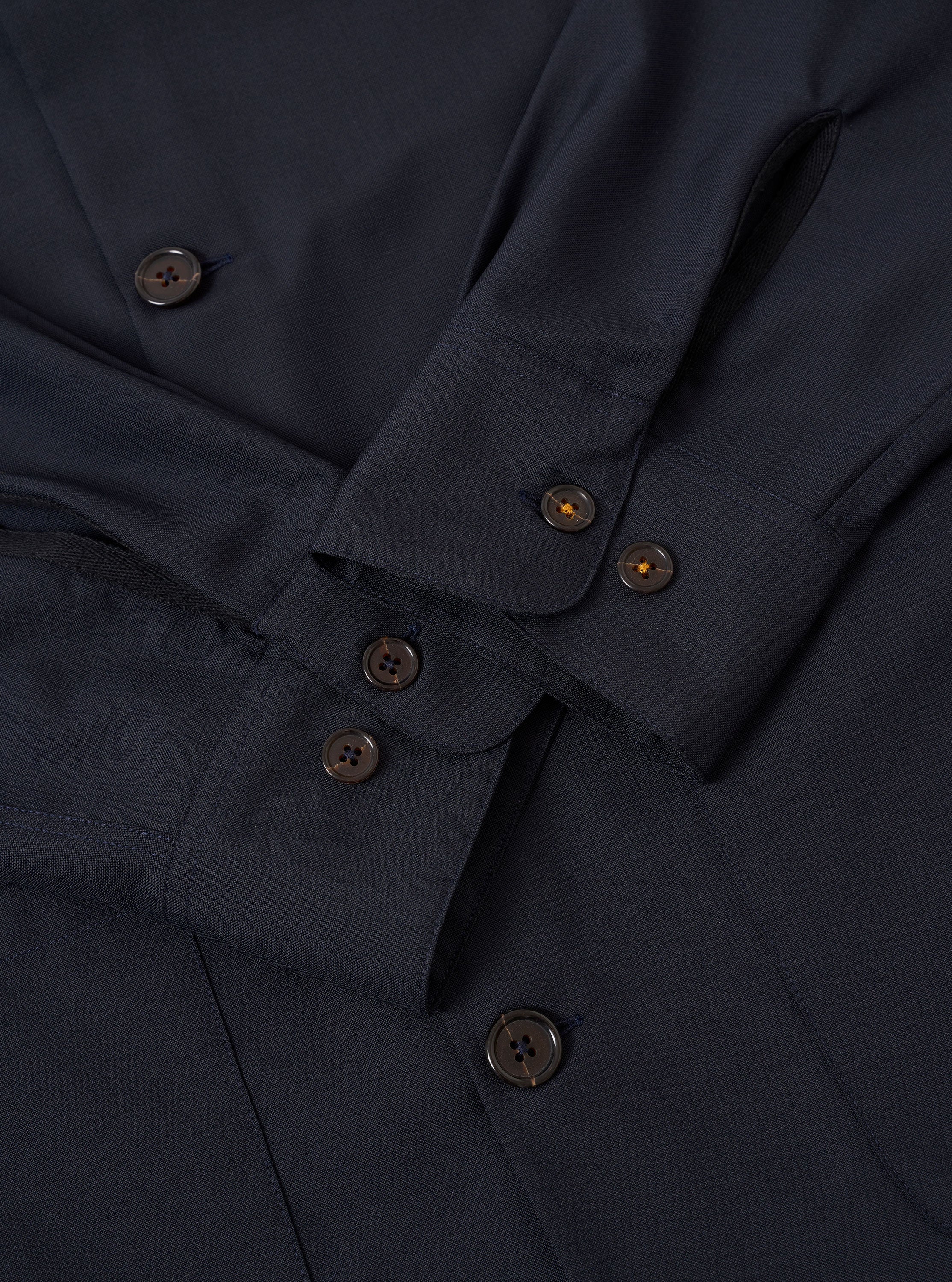 Navy Tropical Suiting Travail Overshirt - Image 6