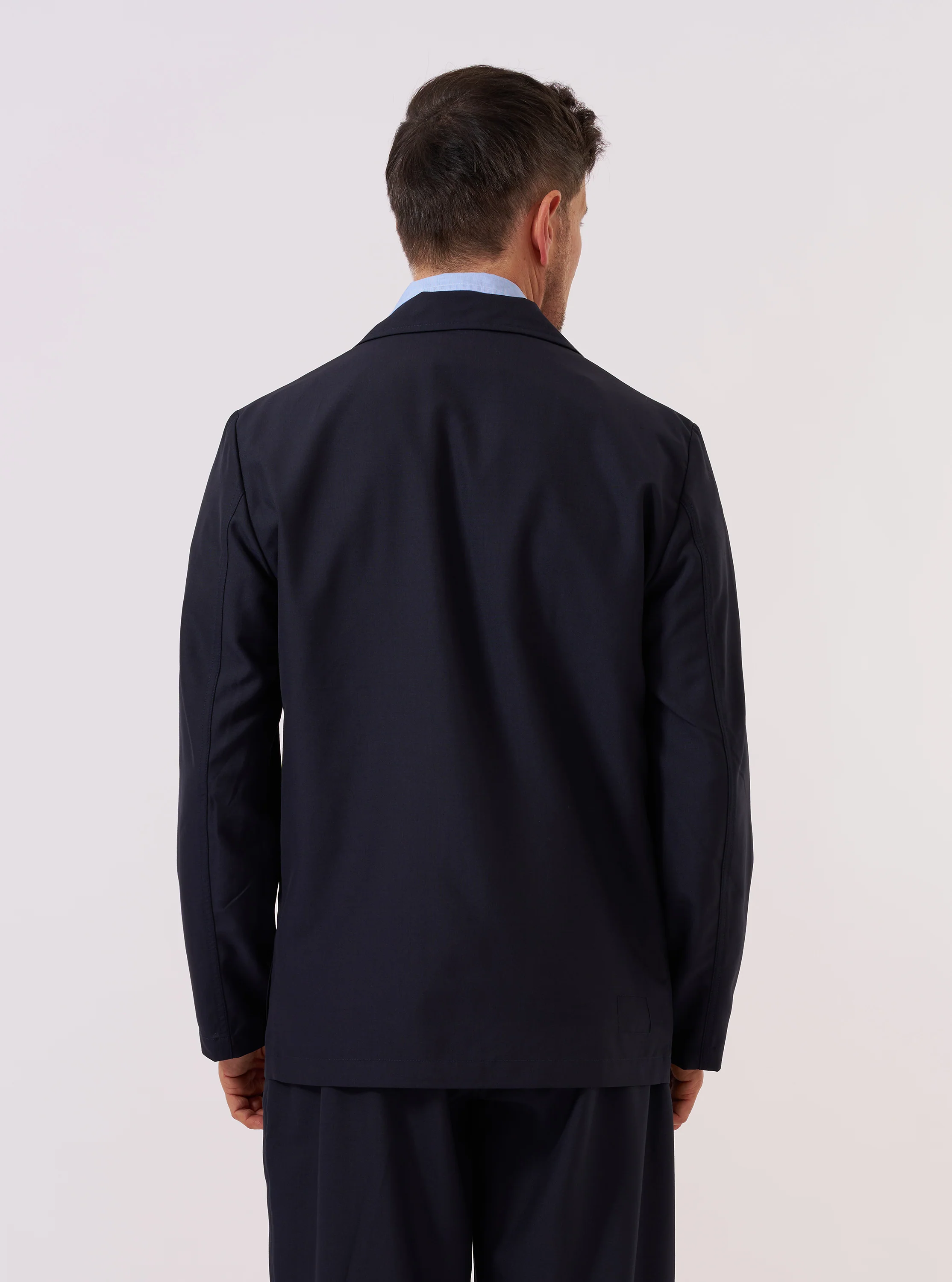 Navy Tropical Suiting Two Button Jacket - Image 3