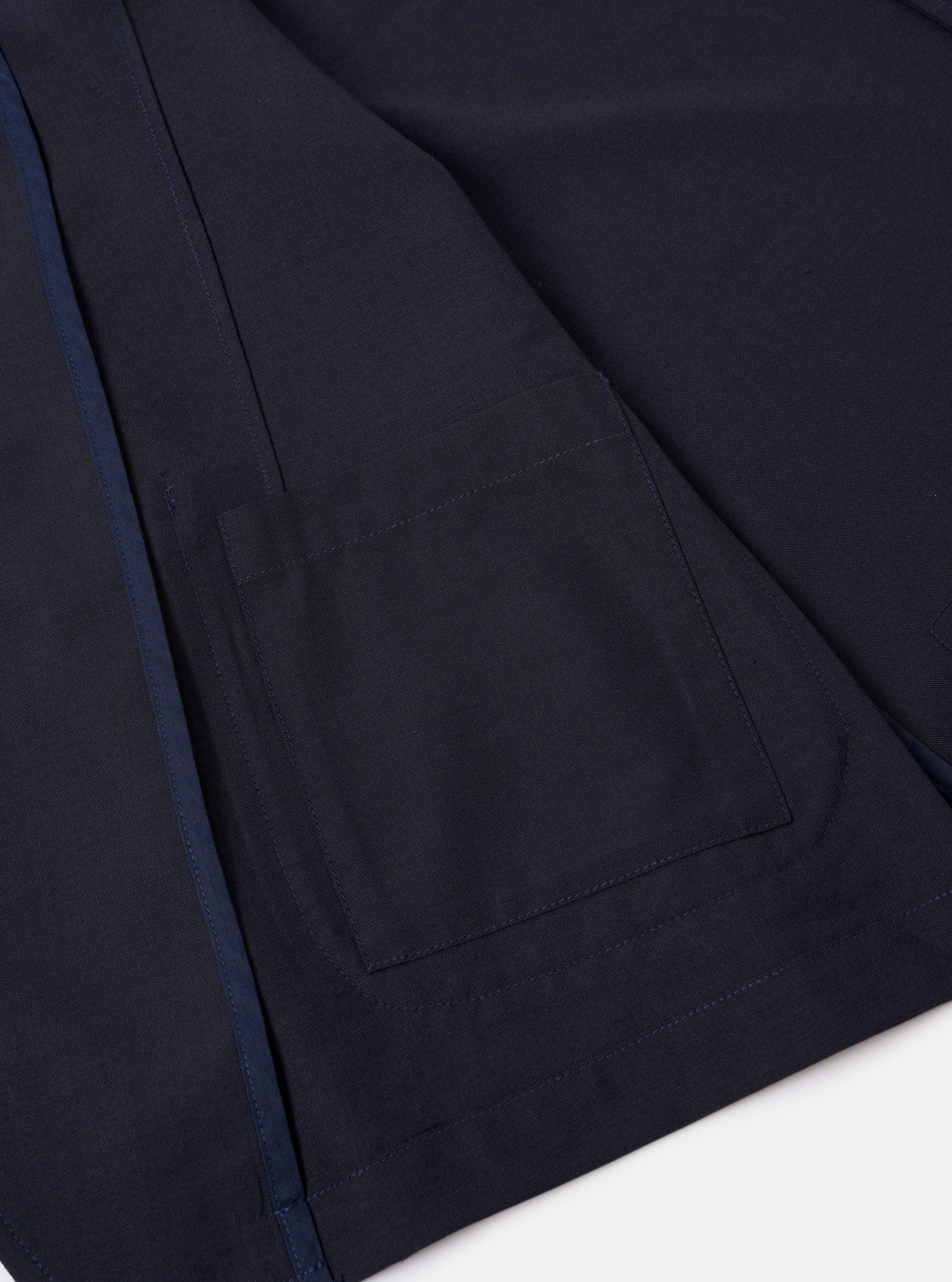 Navy Tropical Suiting Two Button Jacket - Image 7