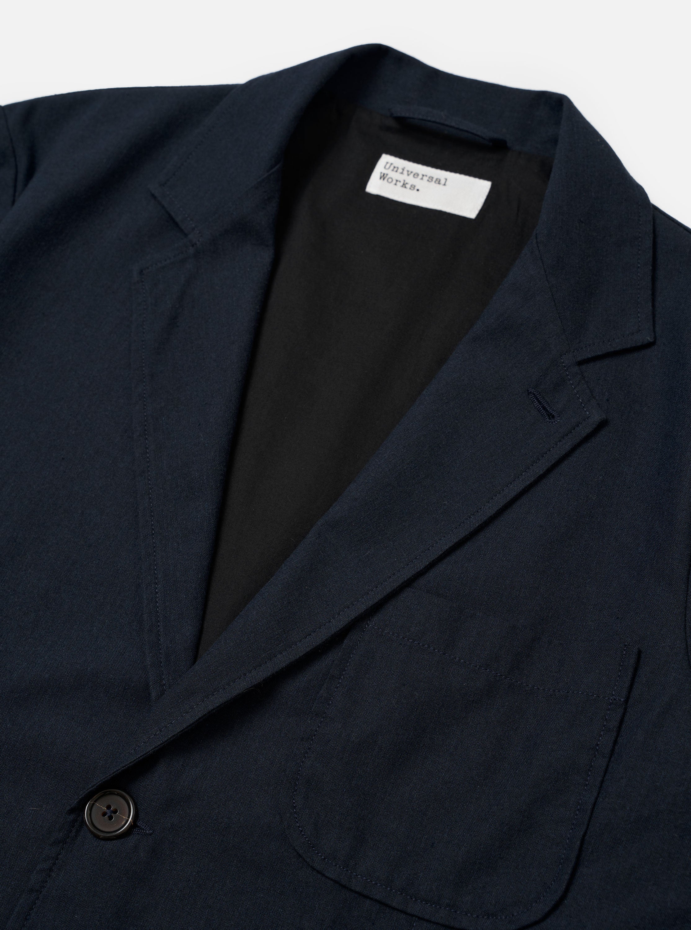 Navy Valencia Cotton Two Button Jacket - Image 6