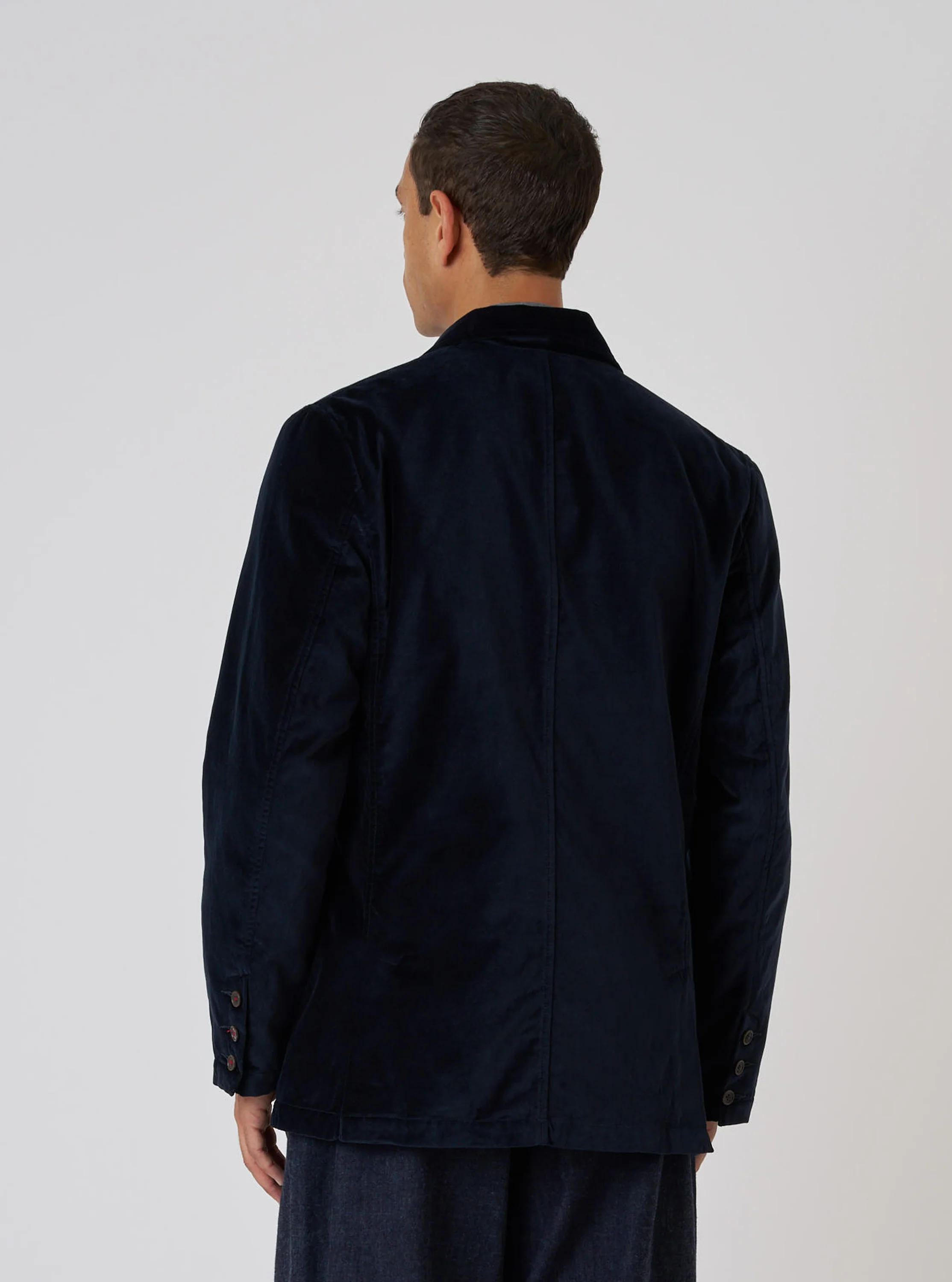 Navy Velveteen Manor Jacket - Image 3
