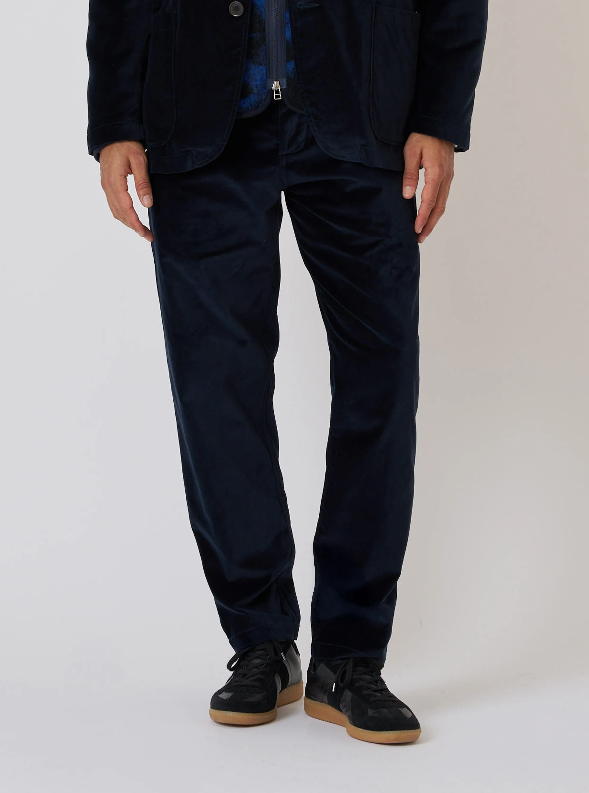 Navy Velveteen Military Chino - Image 2