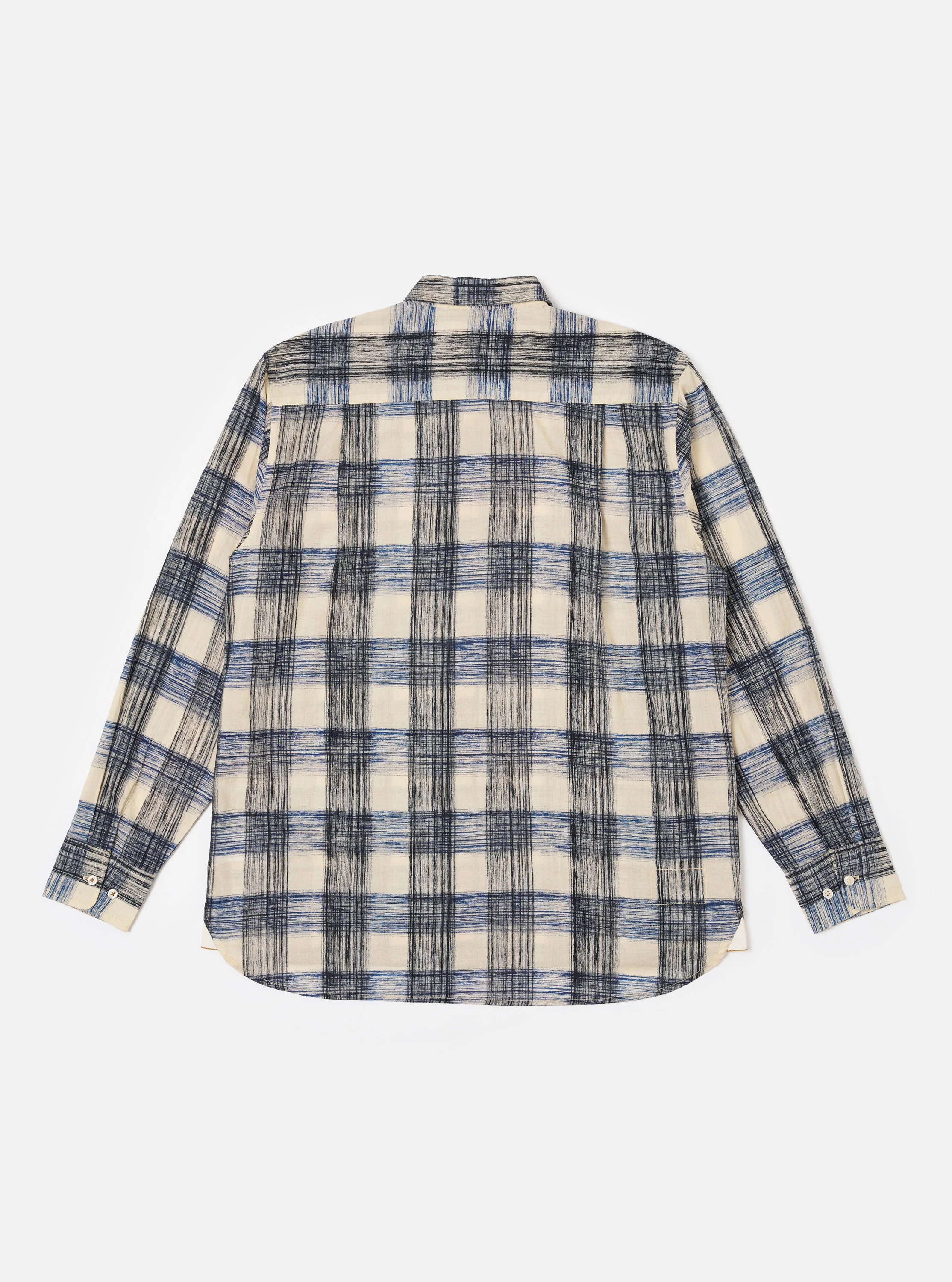 Navy Window Panes Square Pocket Shirt - Image 5