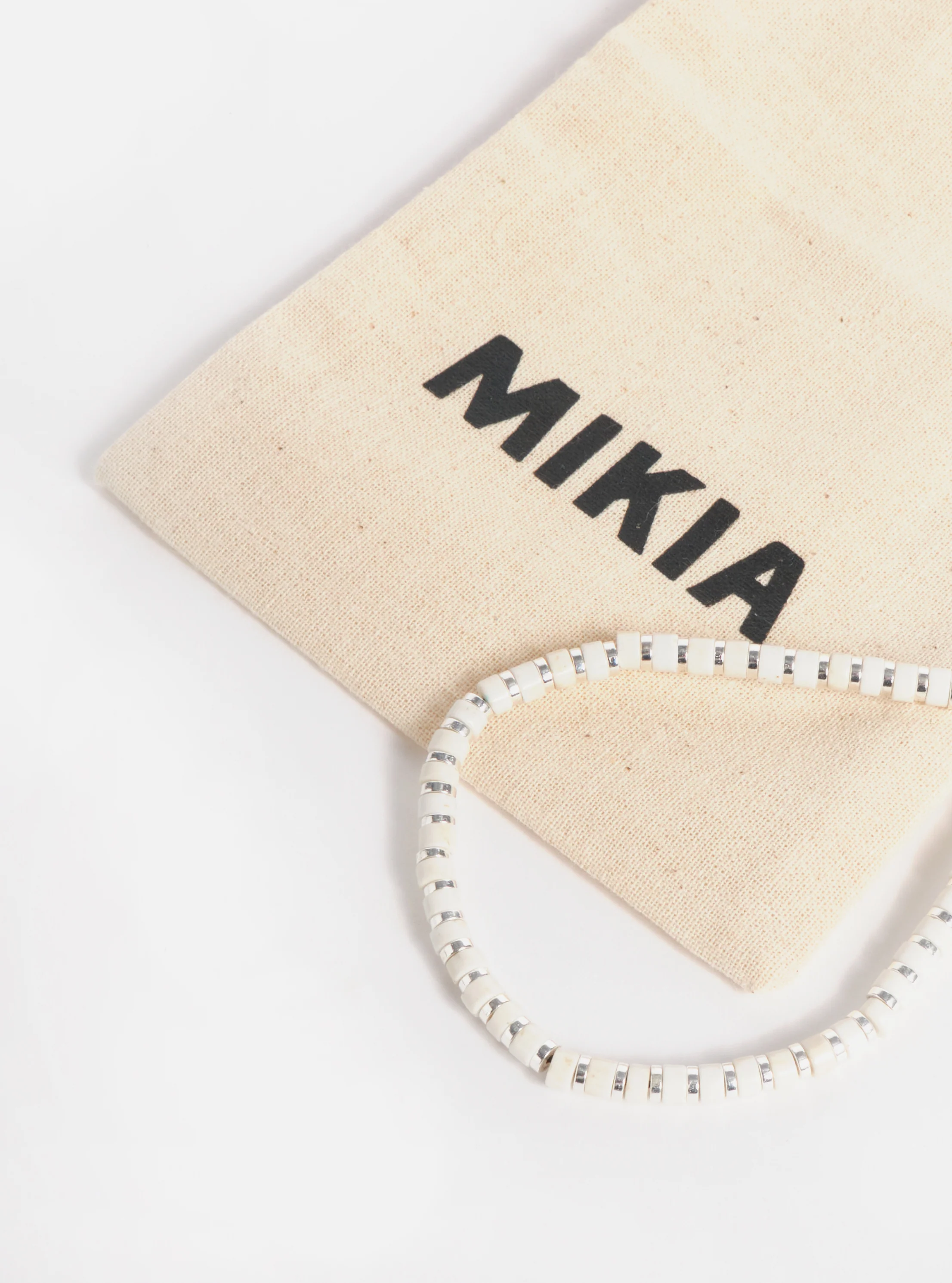 Mikia Heishi Bracelet in Magnesite/Hematite/Sterling Silver - Image 2