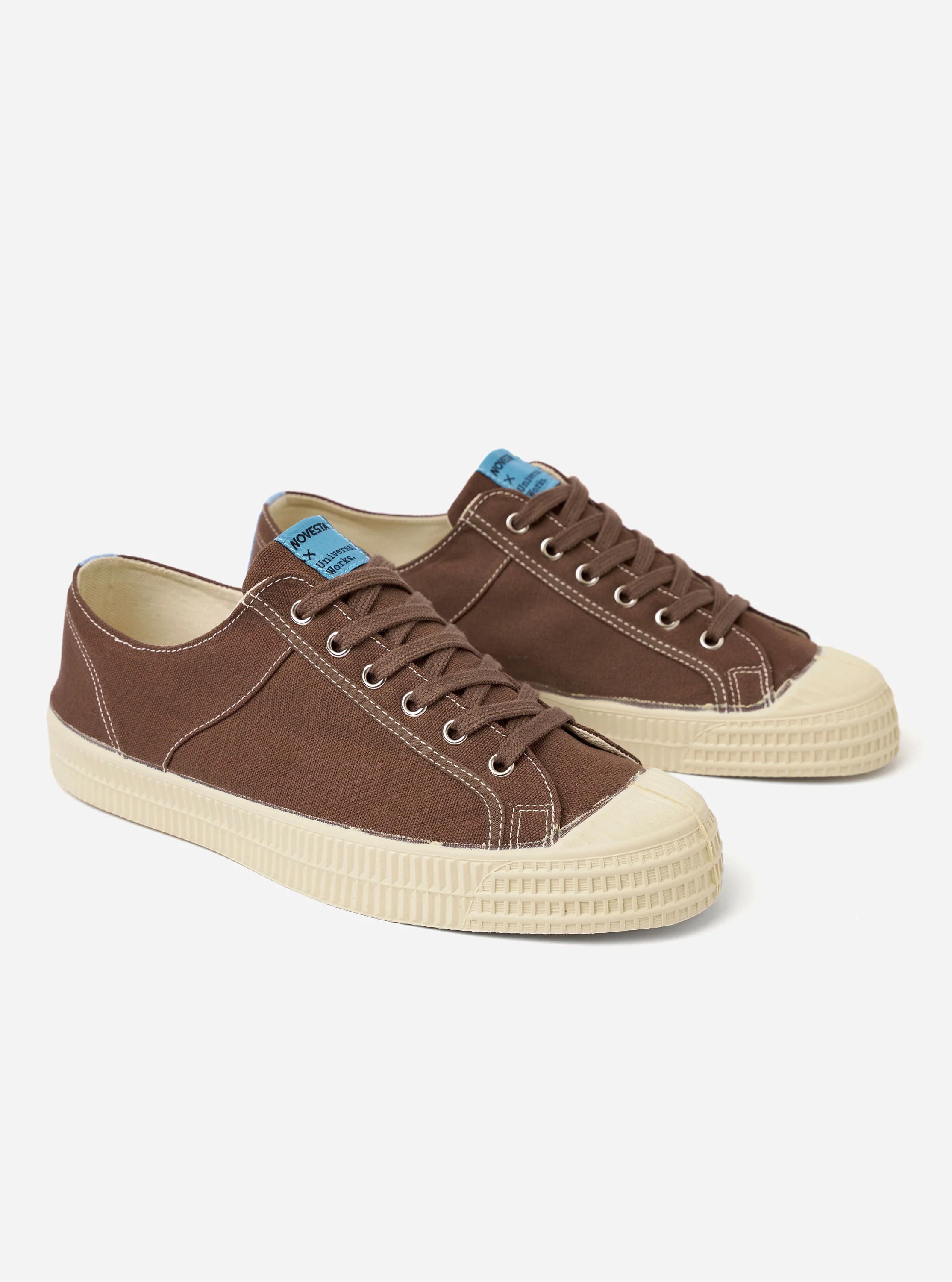 Novesta for Universal Works Brown/Pale Blue Canvas Star Master - Image 3