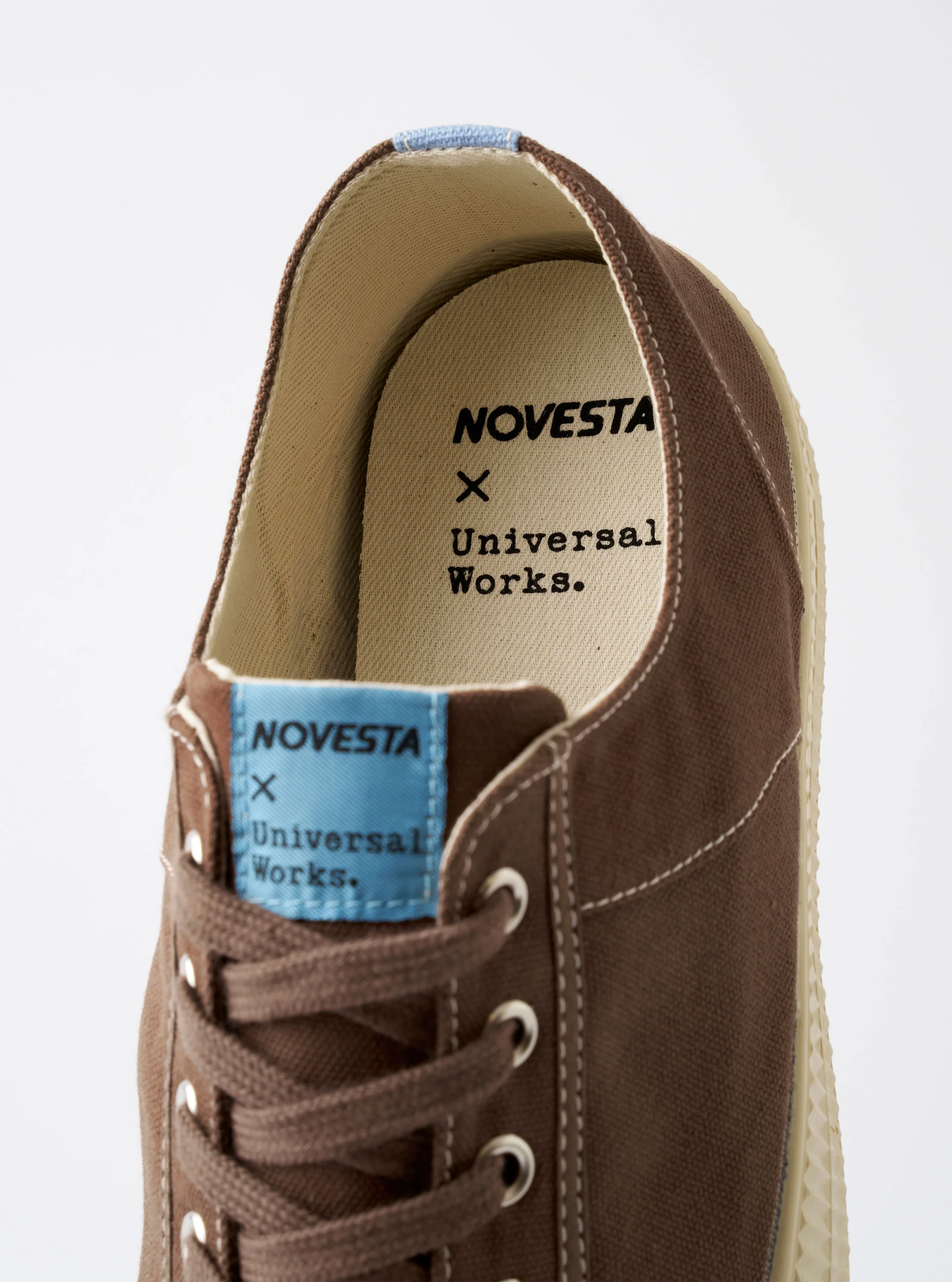 Novesta for Universal Works Brown/Pale Blue Canvas Star Master - Image 6