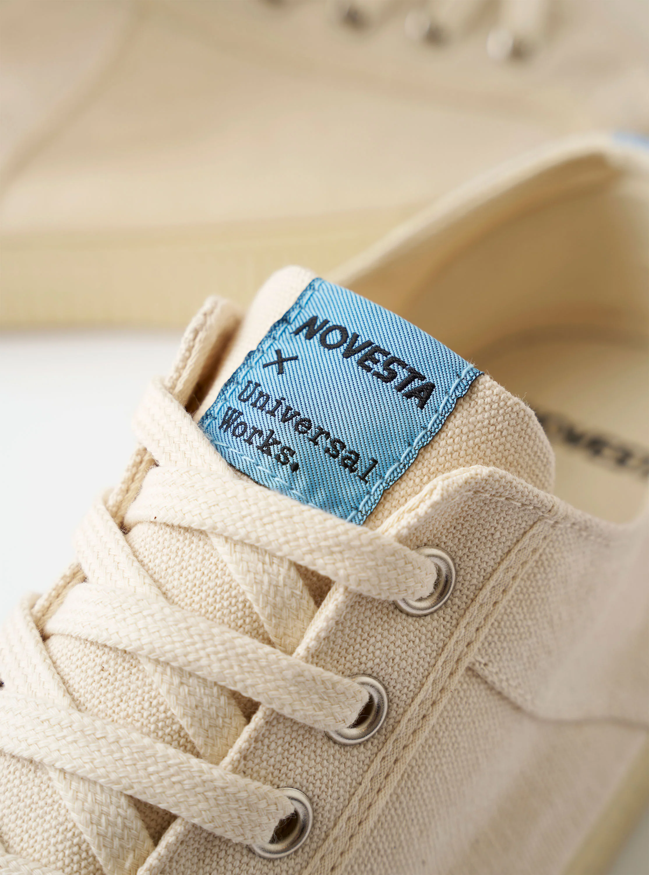 Novesta for Universal Works Ecru/Pale Blue Canvas Star Master - Image 7