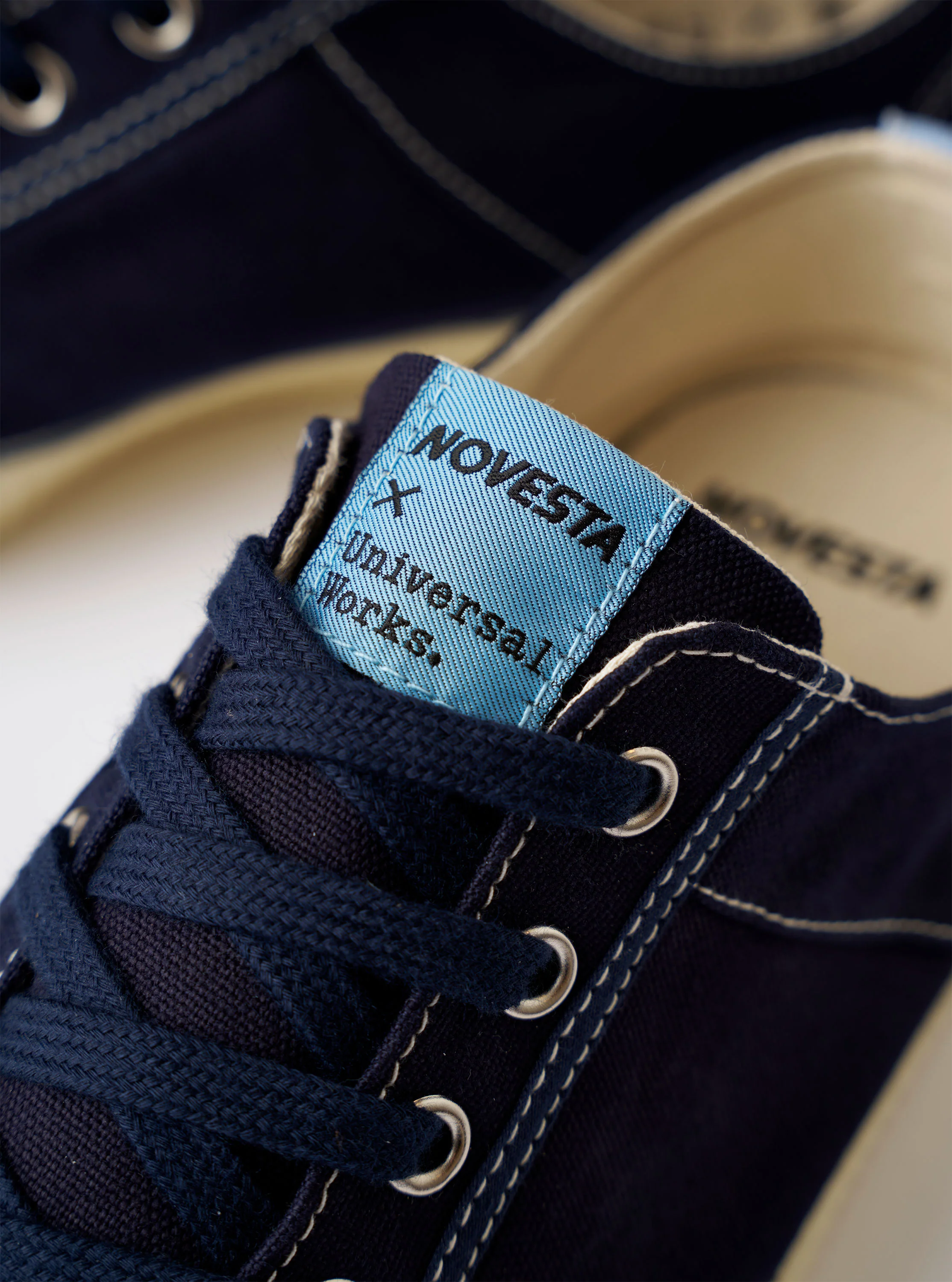 Novesta for Universal Works Navy/Pale Blue Canvas Star Master - Image 7