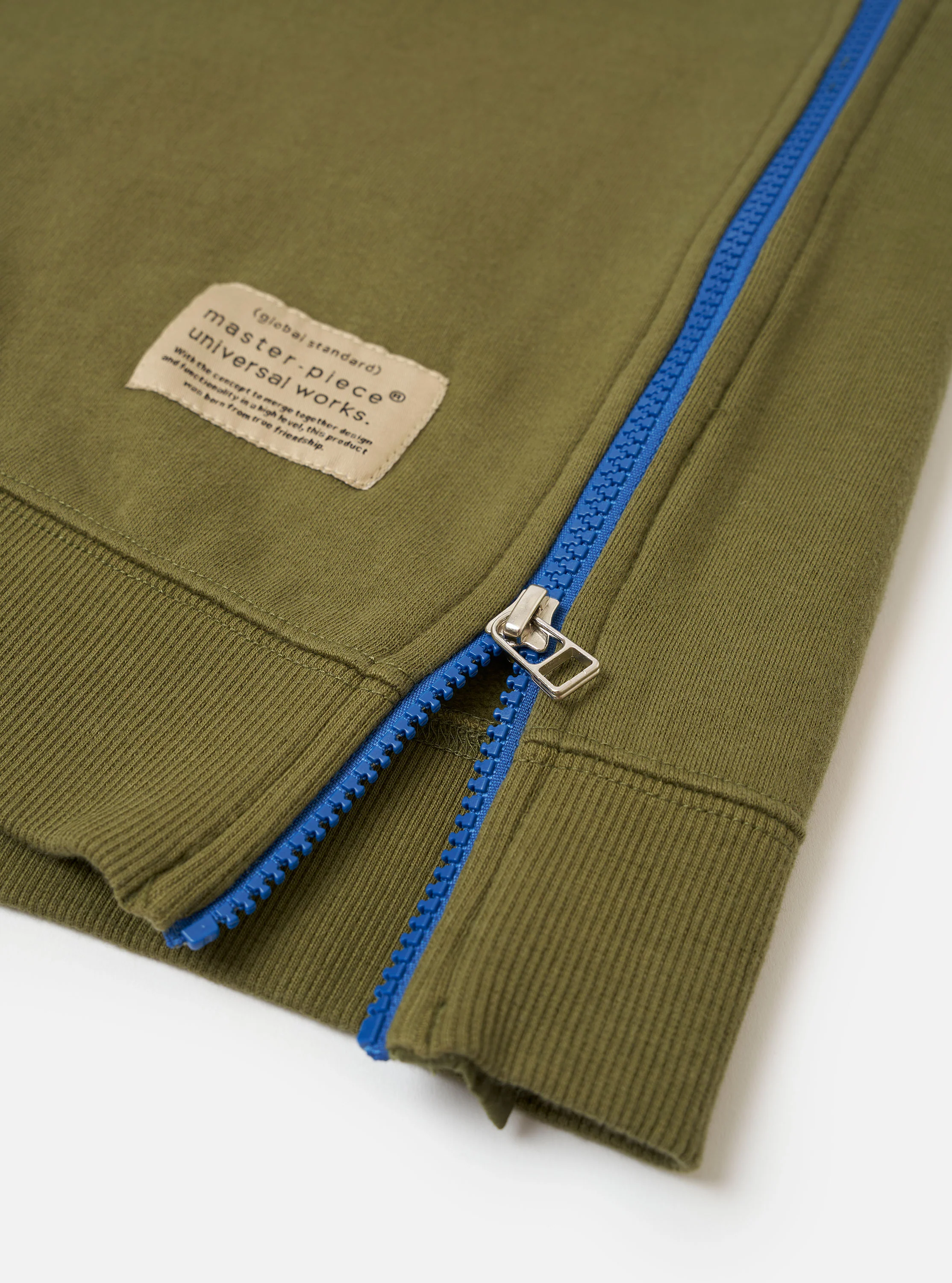 master-piece x Universal Works Olive Brush Back Sweat S/S Billy Sweat - Image 6