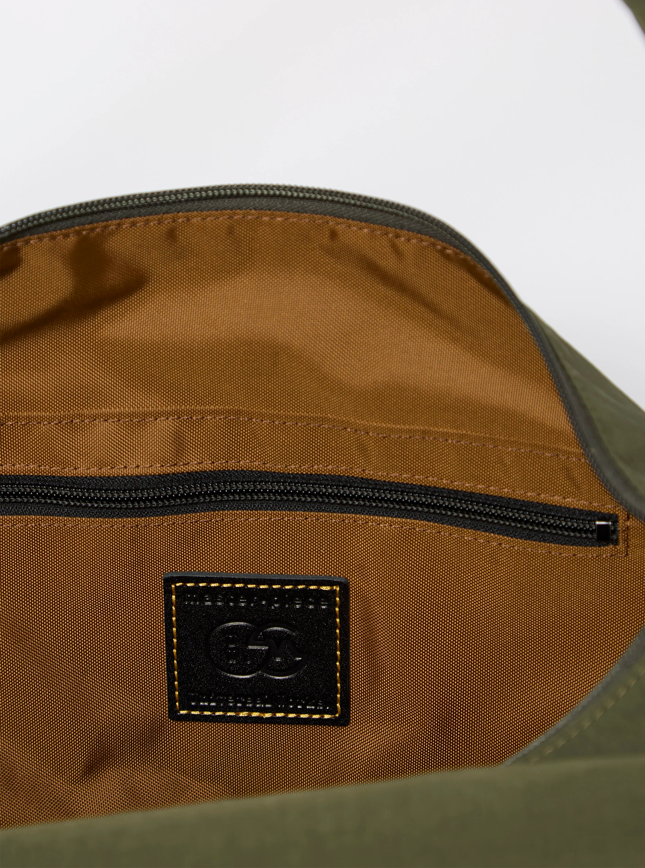 master-piece x Universal Works Olive Medium Canvas Shoulder Bag - Image 7