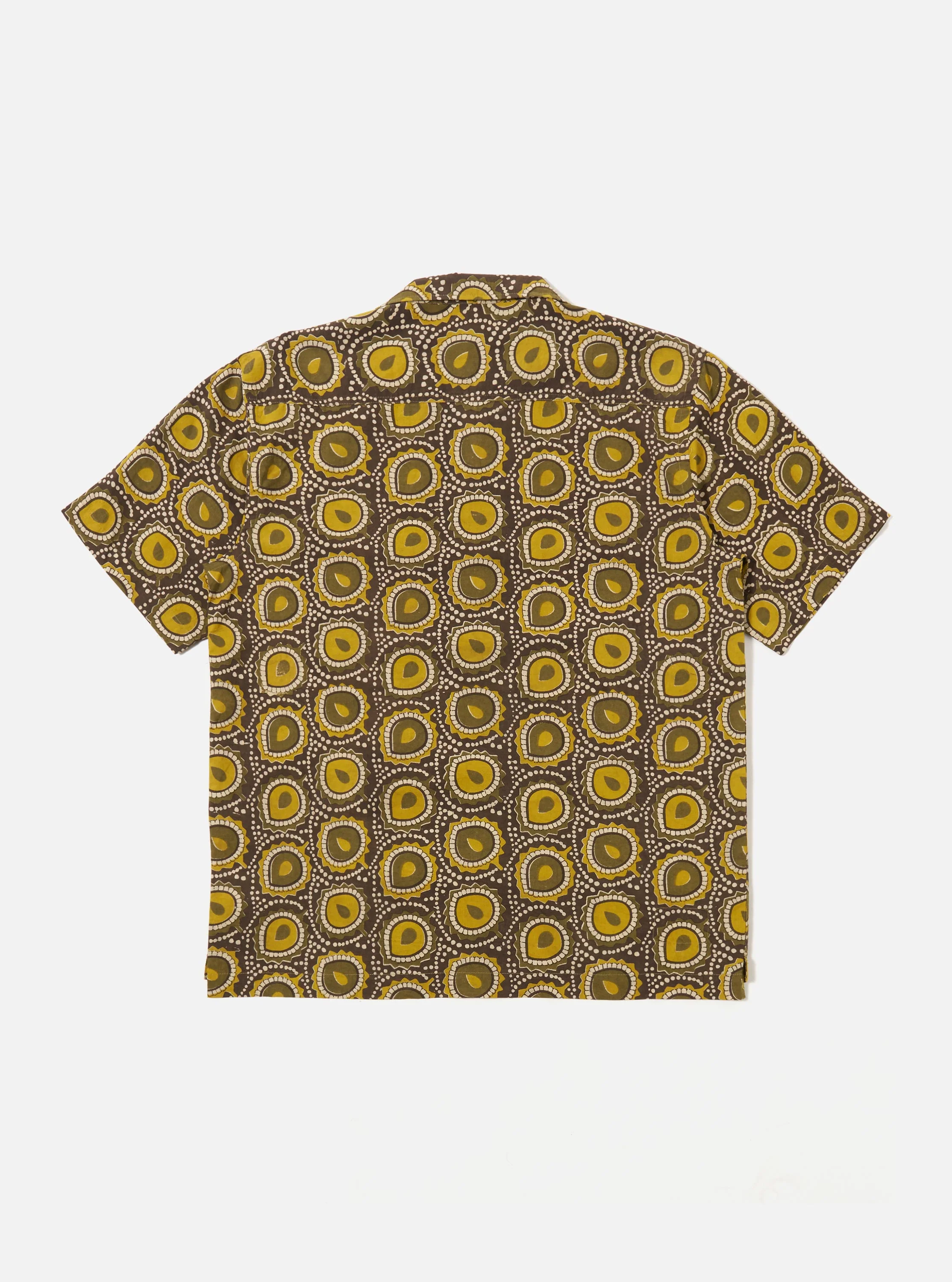 Olive Cape Block Print Camp Shirt - Image 5