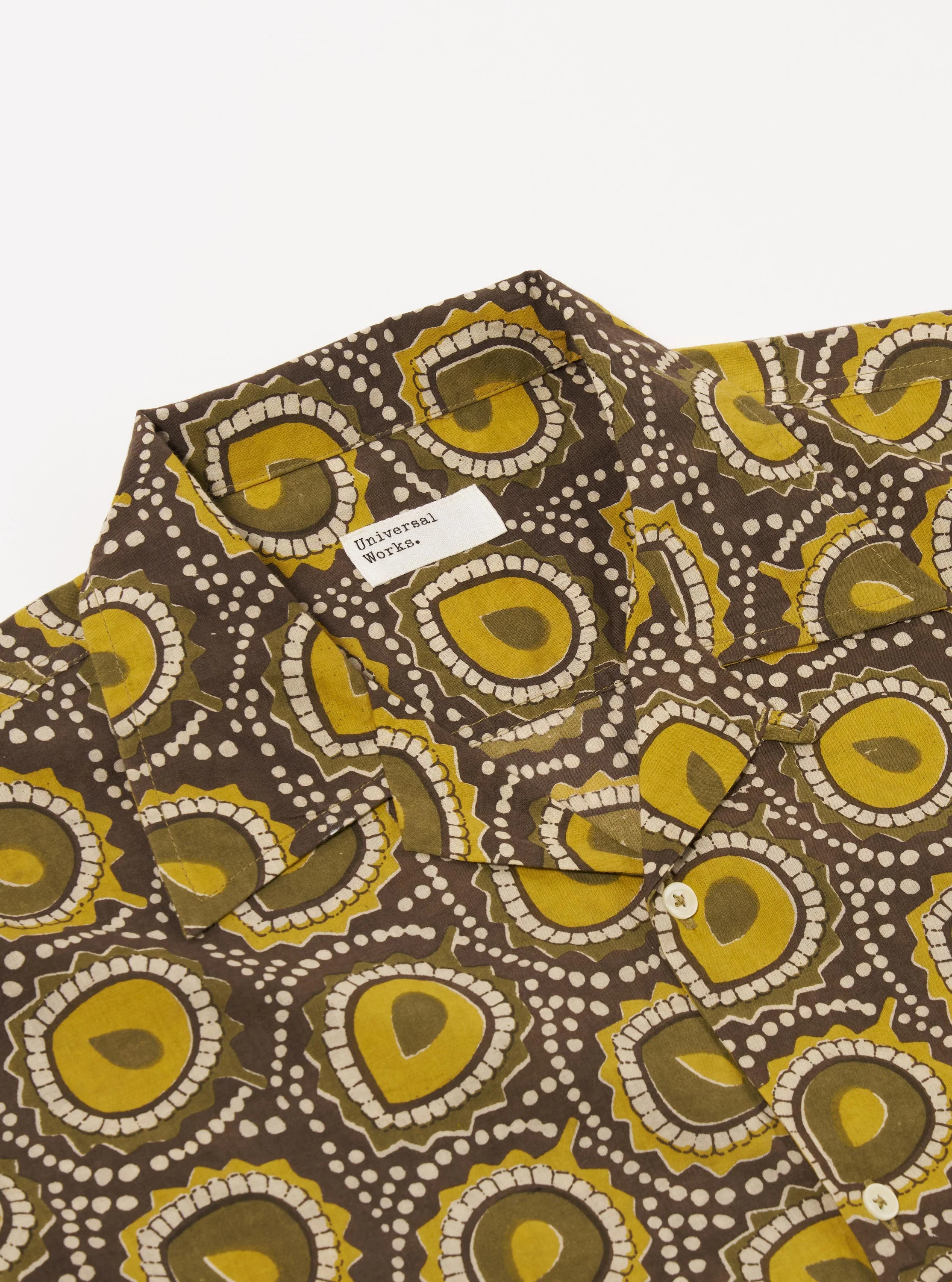 Olive Cape Block Print Camp Shirt - Image 6