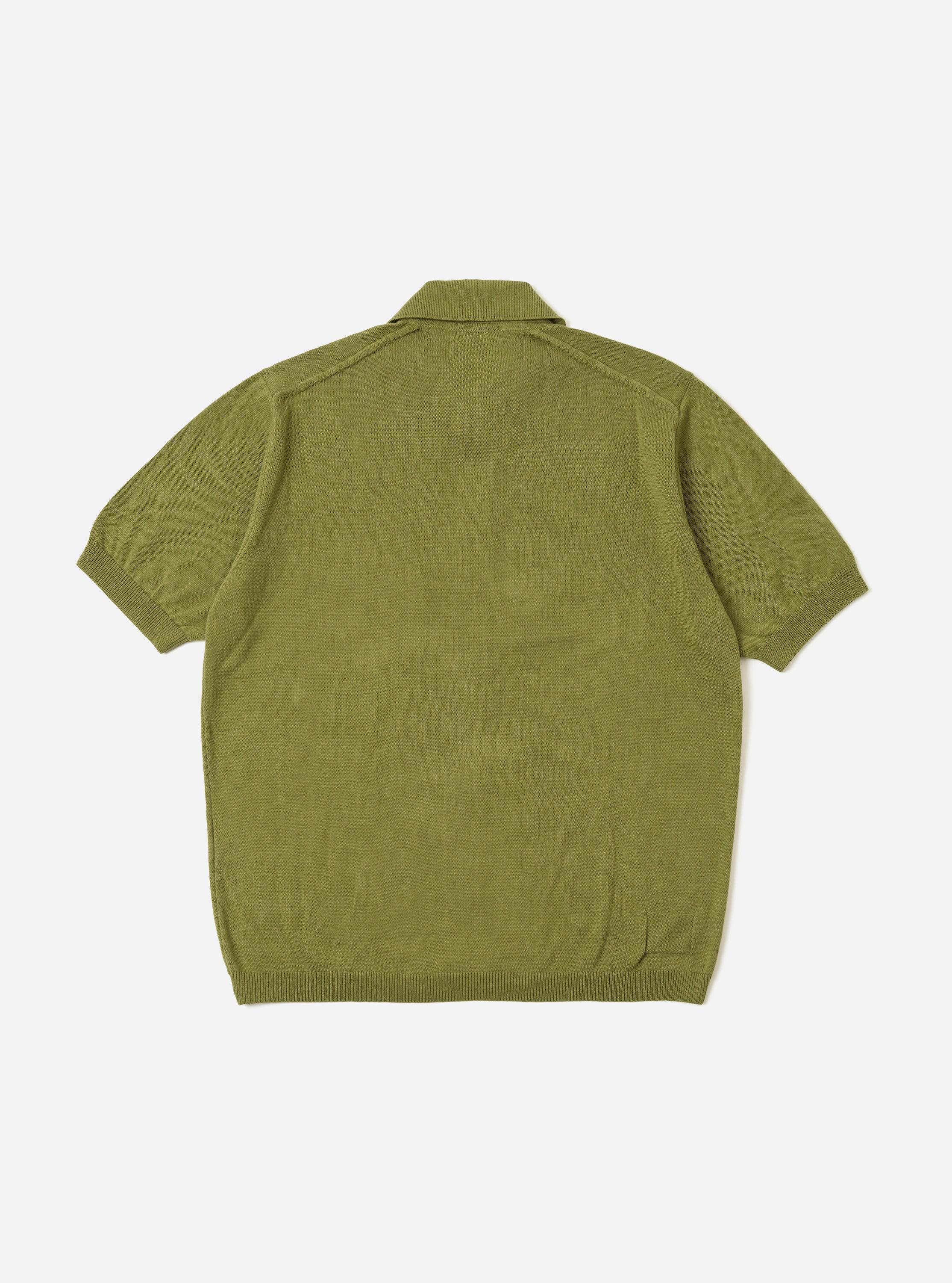 Olive Cotton Lace Knit Jonny Knit Shirt - Image 5