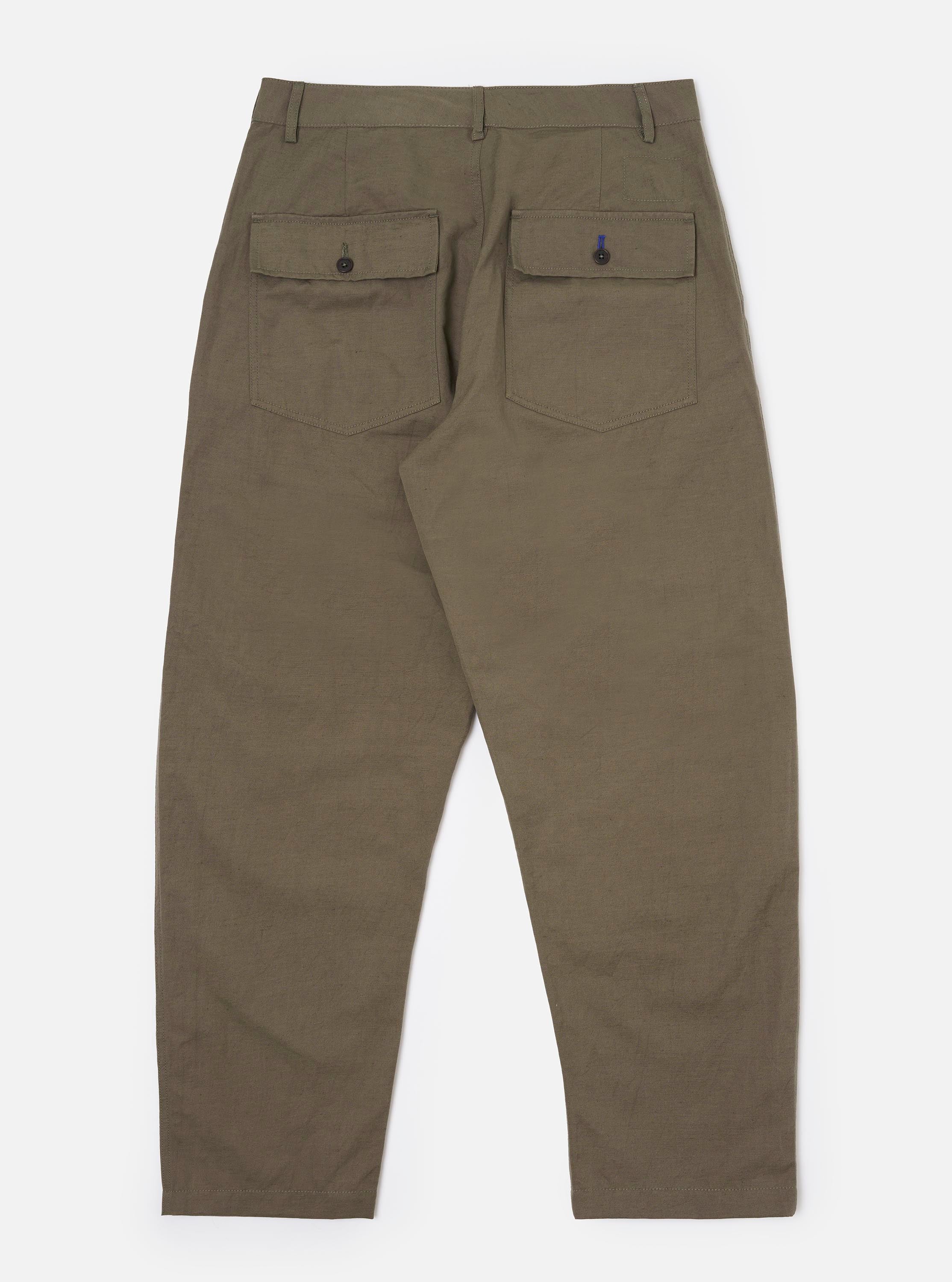 Olive Linen Slub Weave Dizzy Trouser - Image 5