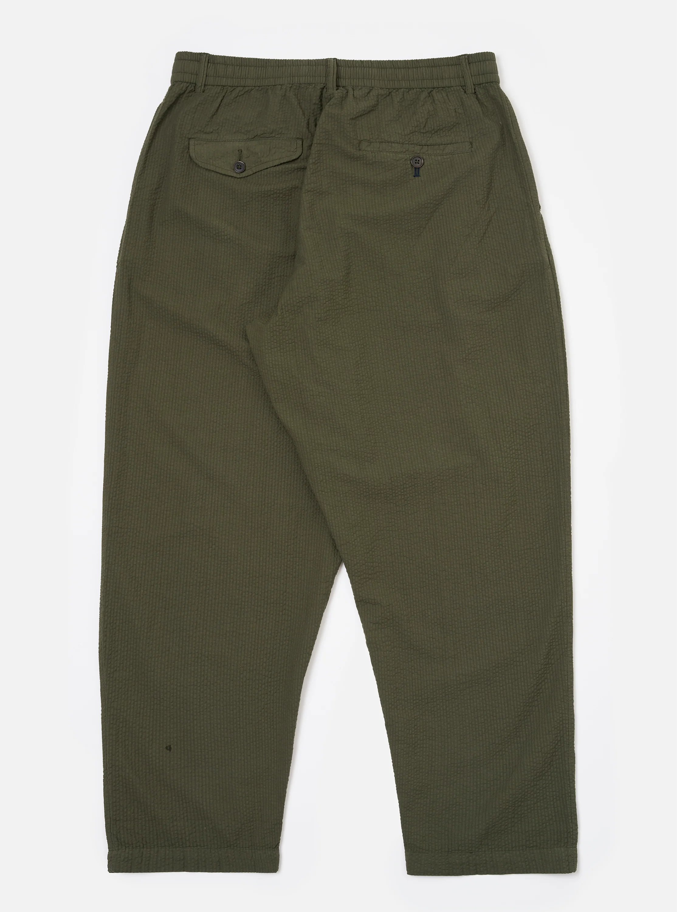 Olive Merida Seersucker Pleated Track Pant - Image 5