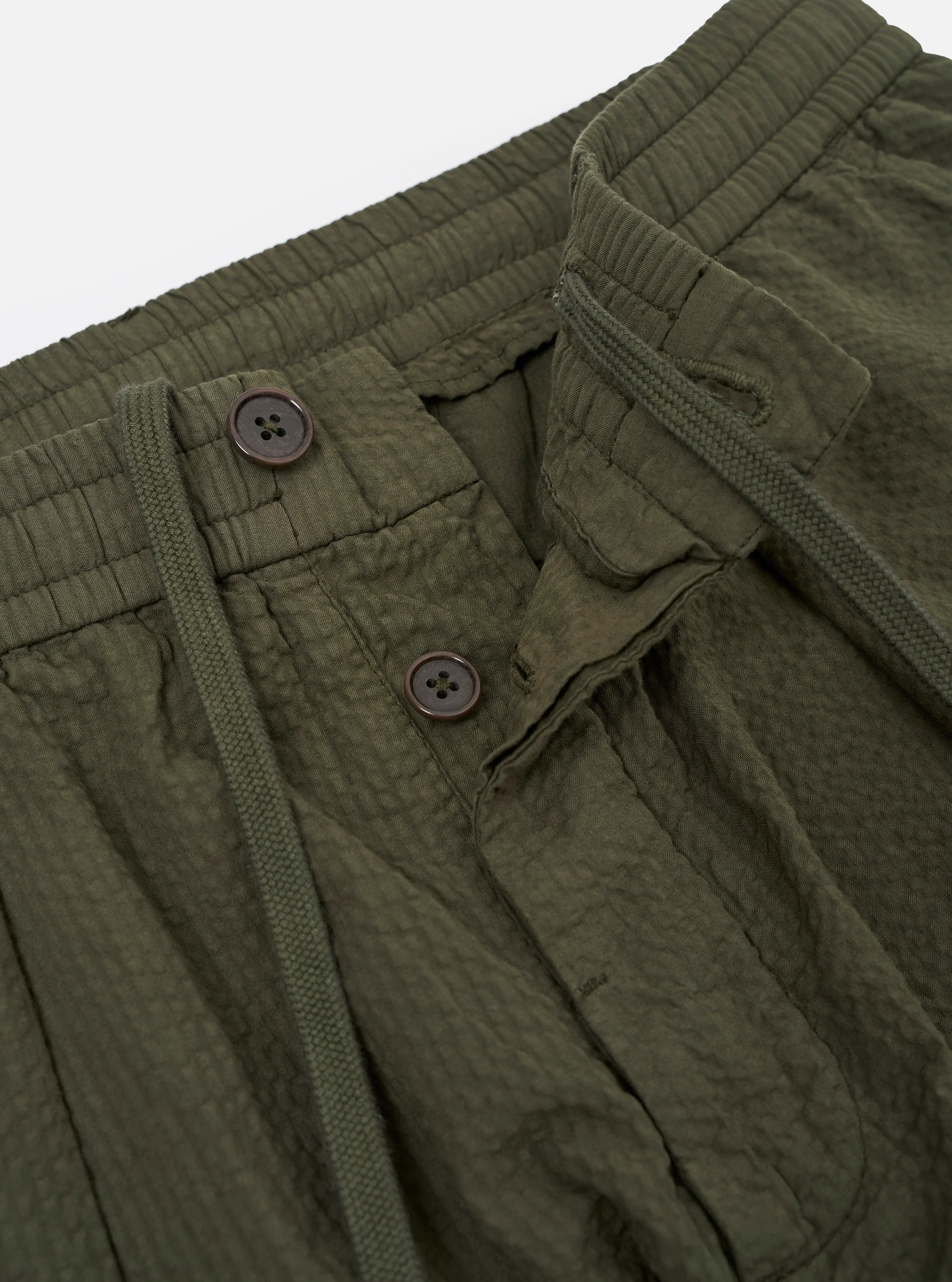 Olive Merida Seersucker Pleated Track Pant - Image 6