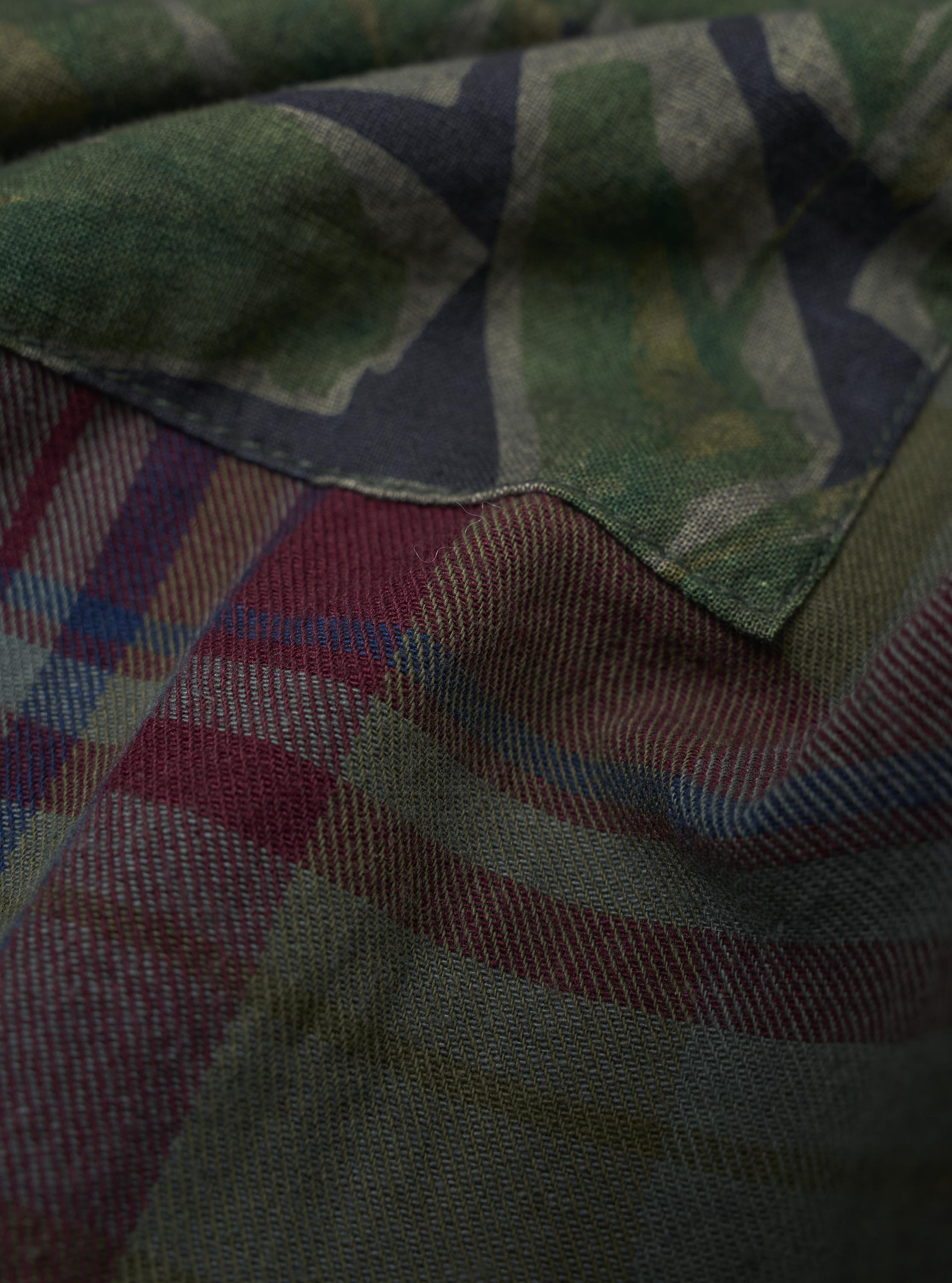 Limited Edition Olive Mixed Check Camp Shirt - Image 10