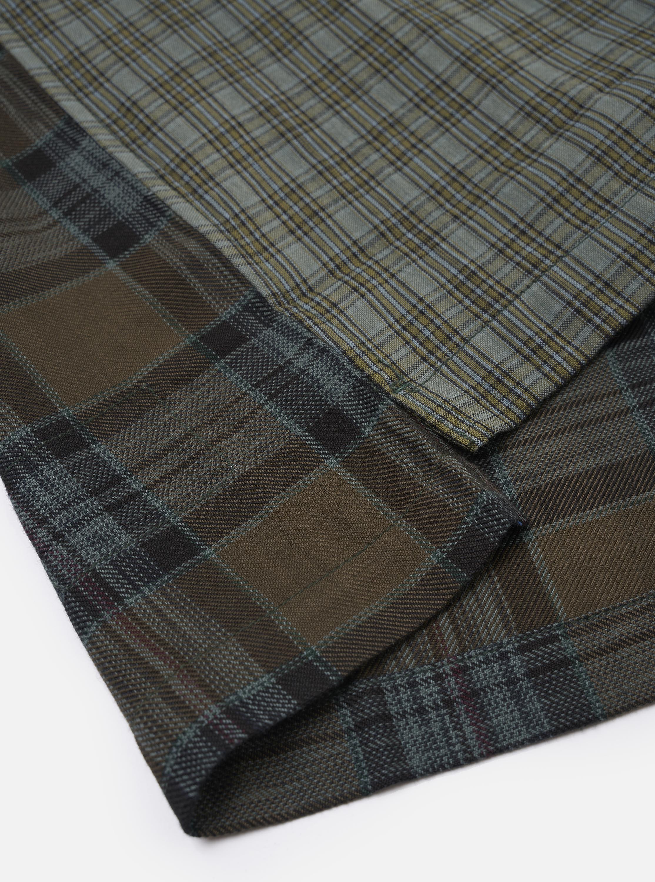 Limited Edition Olive Mixed Check Camp Shirt - Image 12