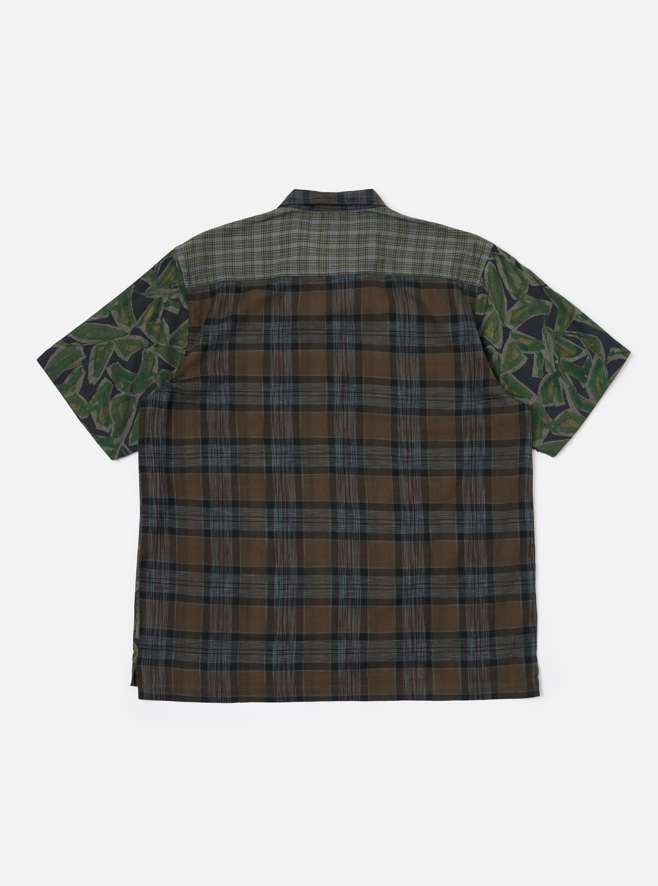 Limited Edition Olive Mixed Check Camp Shirt - Image 7