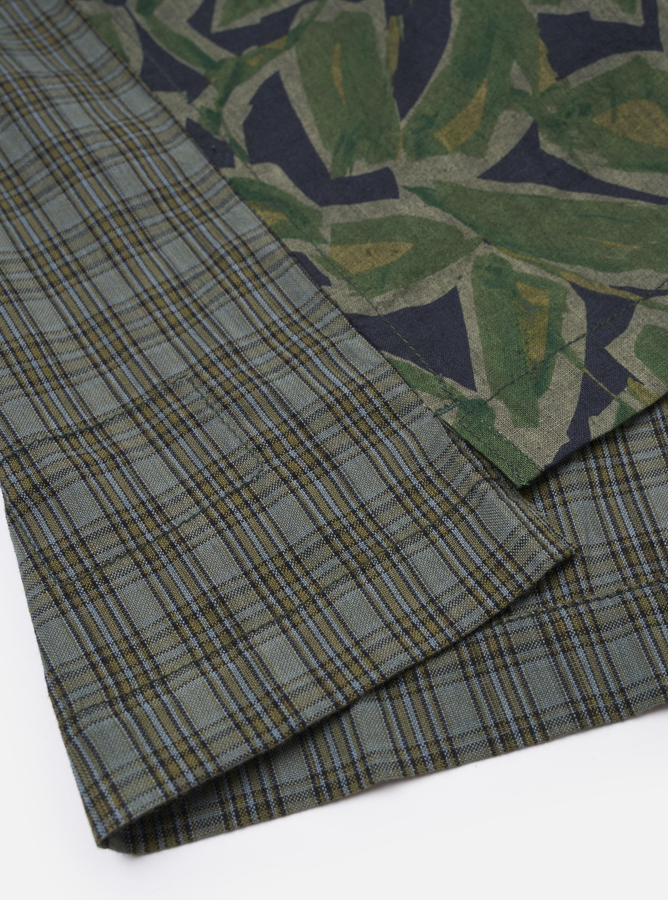 Limited Edition Olive Mixed Check Camp Shirt - Image 9