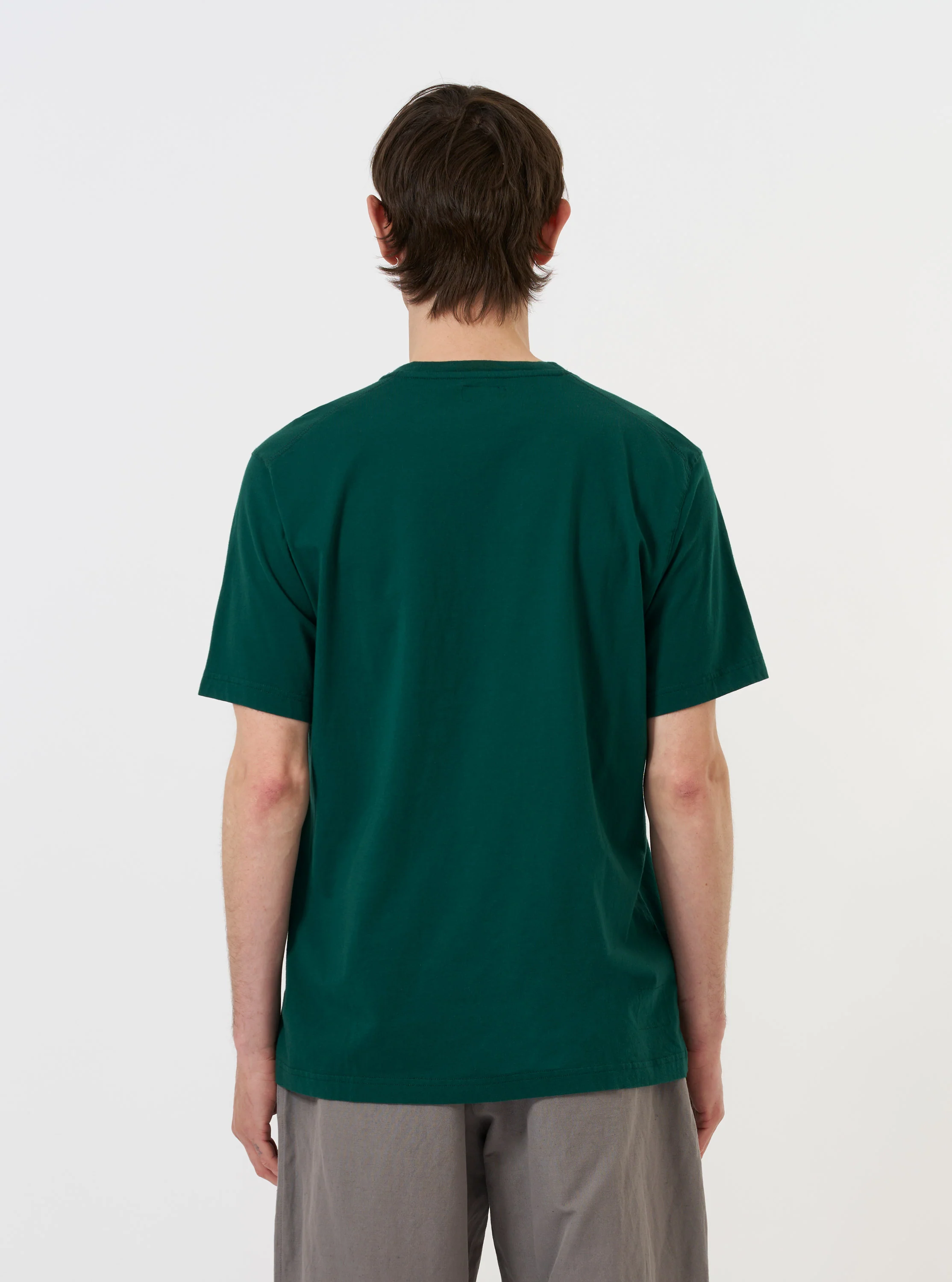 Olive Organic Jersey Print Pocket Tee - Image 3
