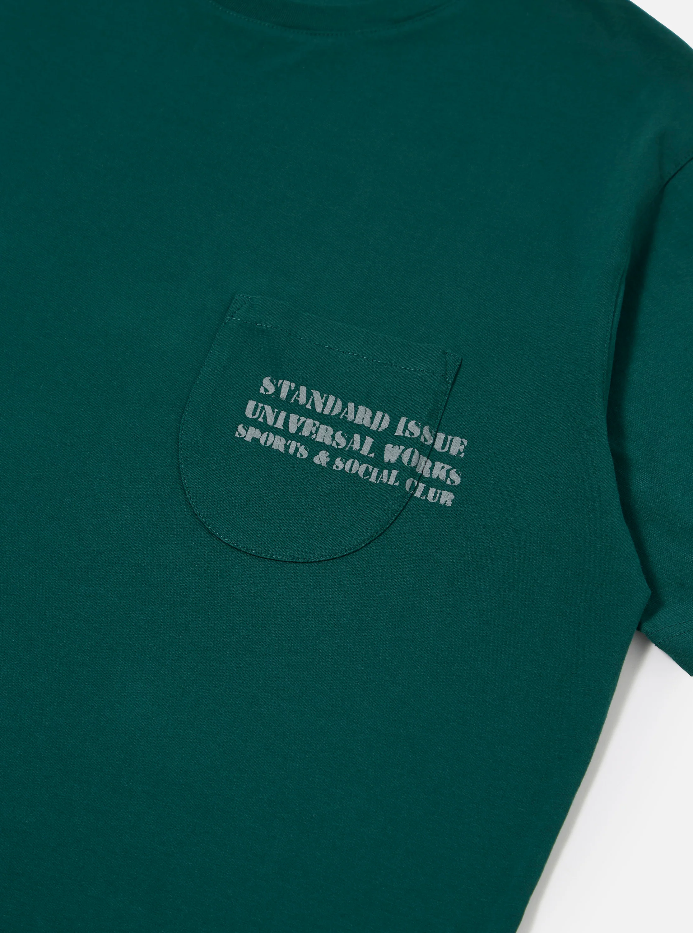Olive Organic Jersey Print Pocket Tee - Image 6