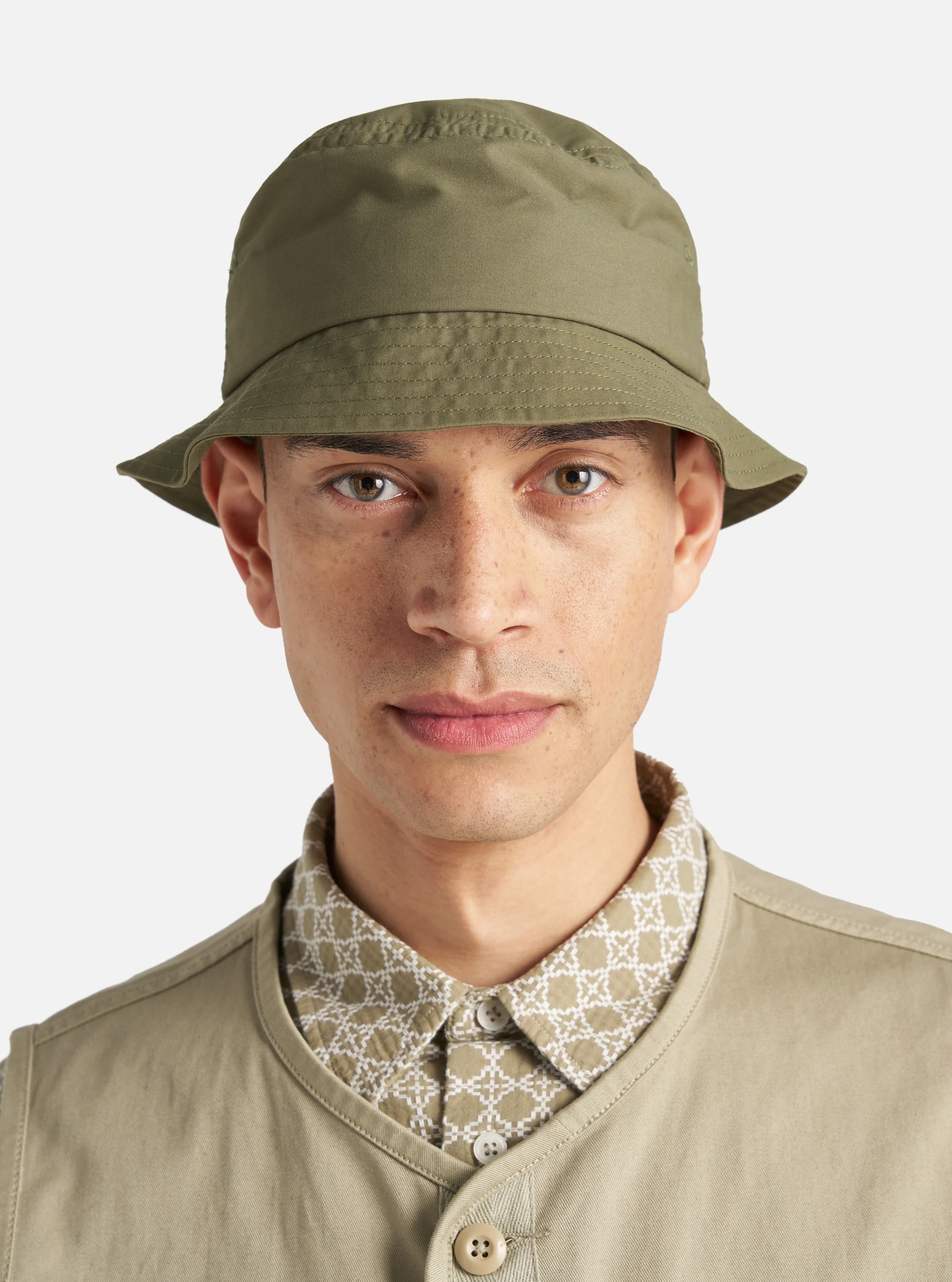 Olive Recycled Polytech Beach Hat - Image 2