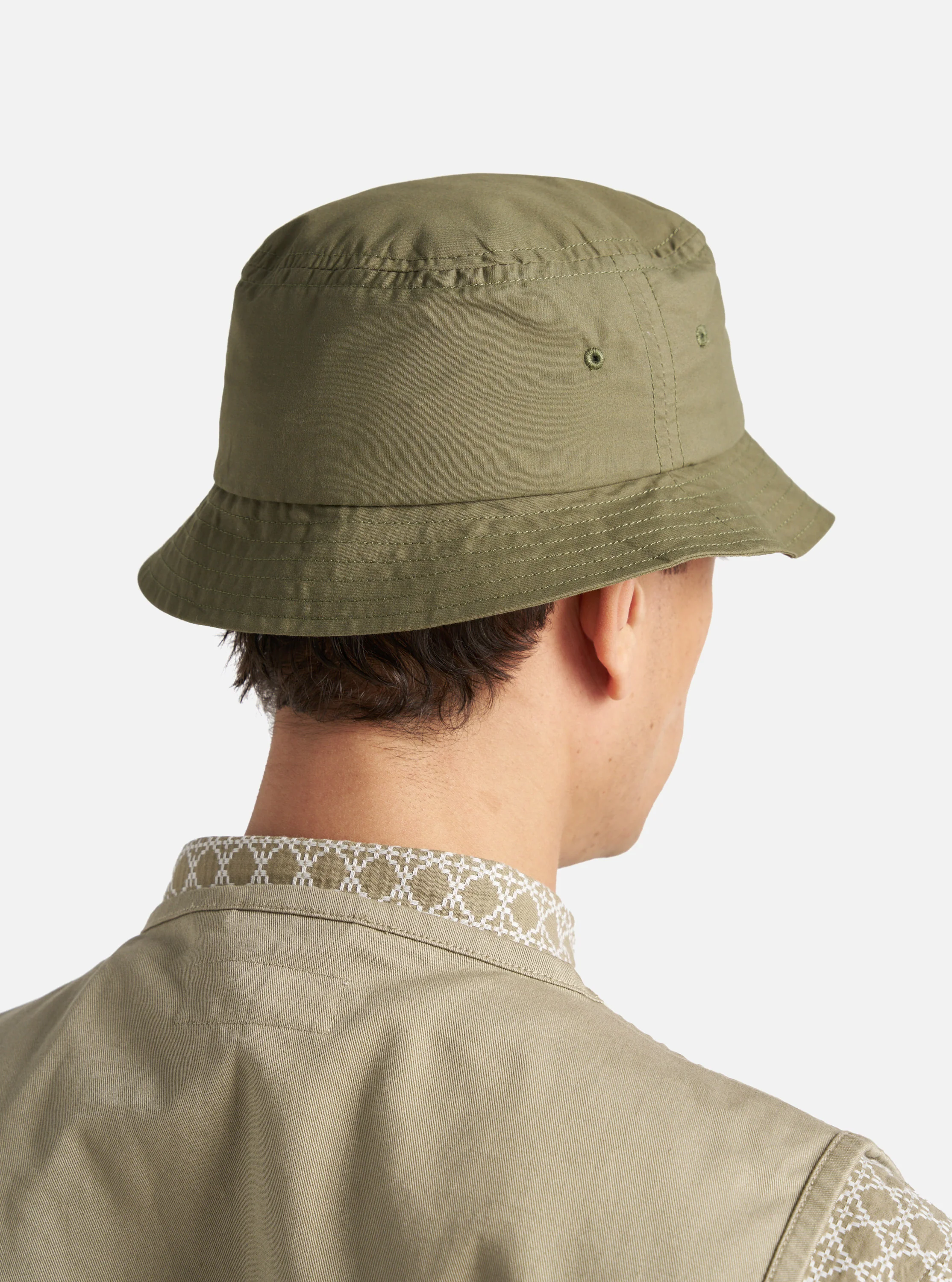 Olive Recycled Polytech Beach Hat - Image 3