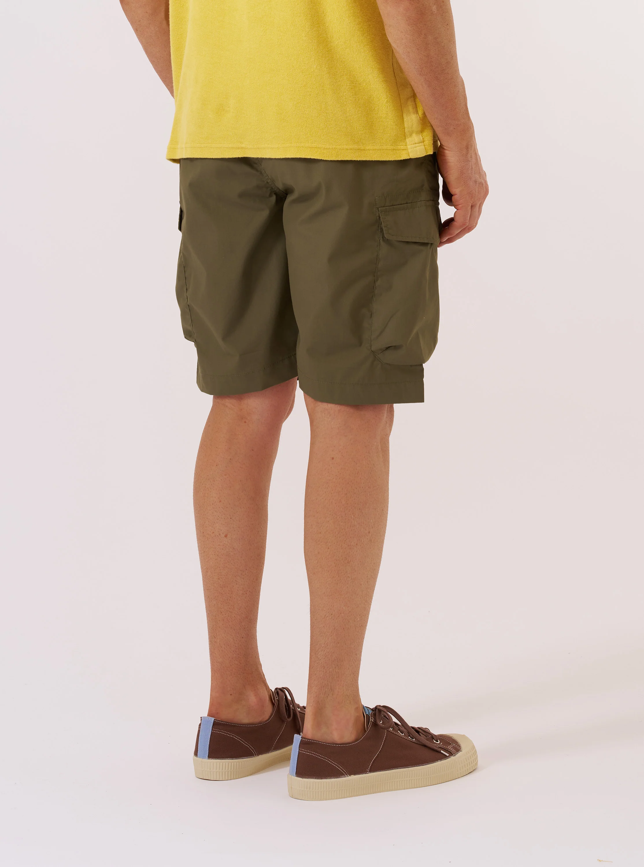 Olive Recycled Polytech Parachute Short - Image 3