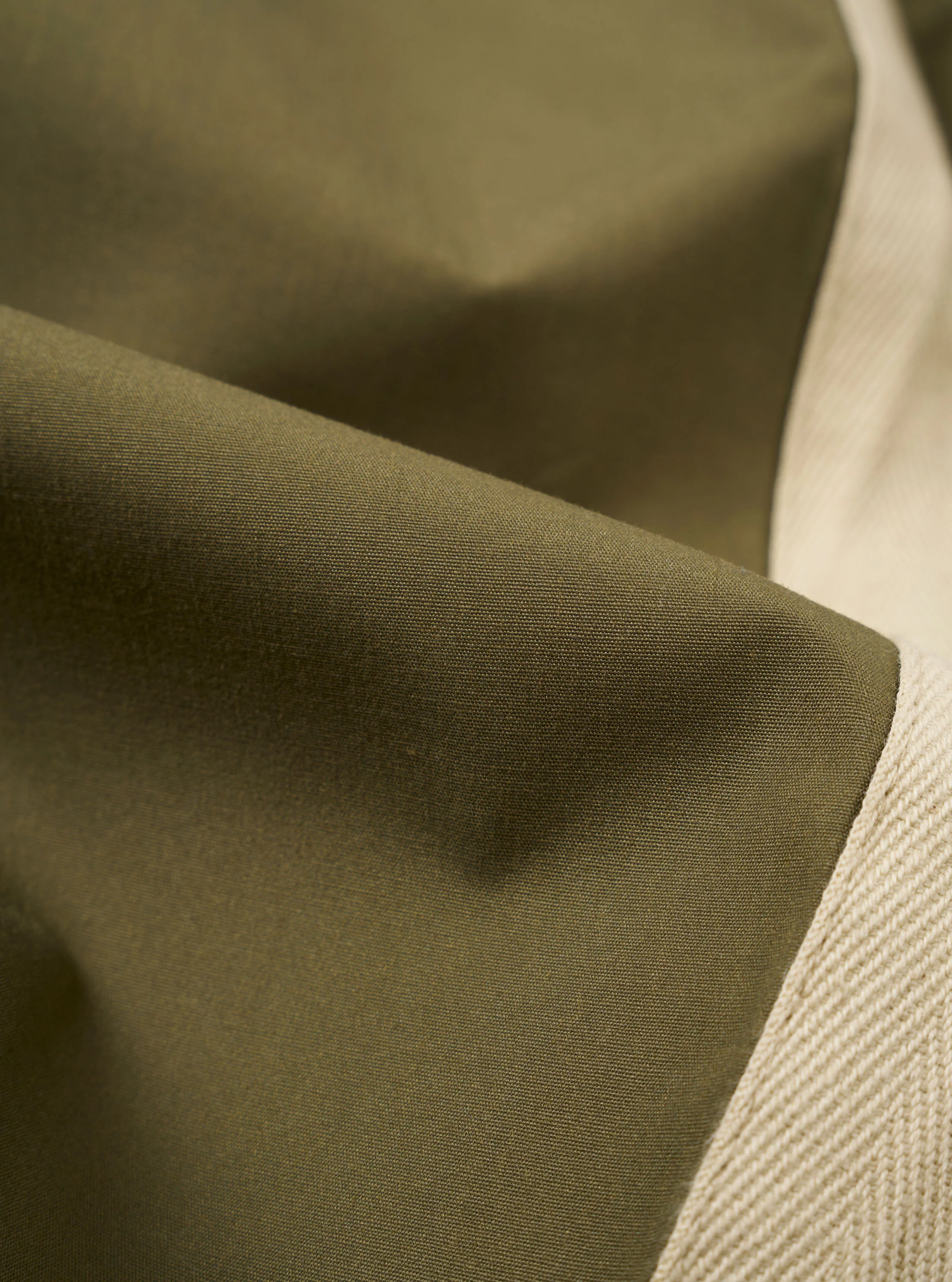 master-piece x Universal Works Olive Recycled Poly Tech Pleated Track Short - Image 4