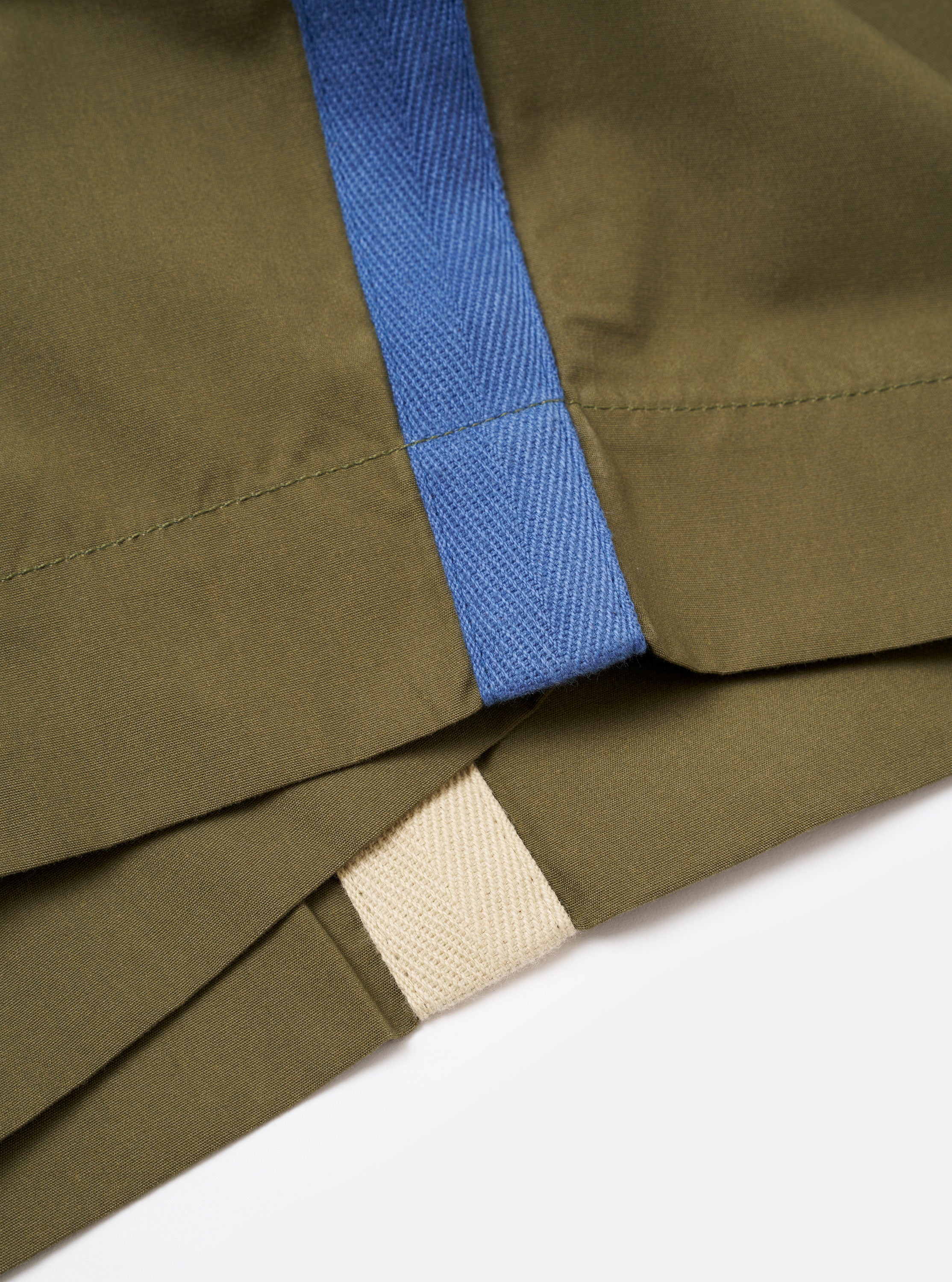 master-piece x Universal Works Olive Recycled Poly Tech Pleated Track Short - Image 8