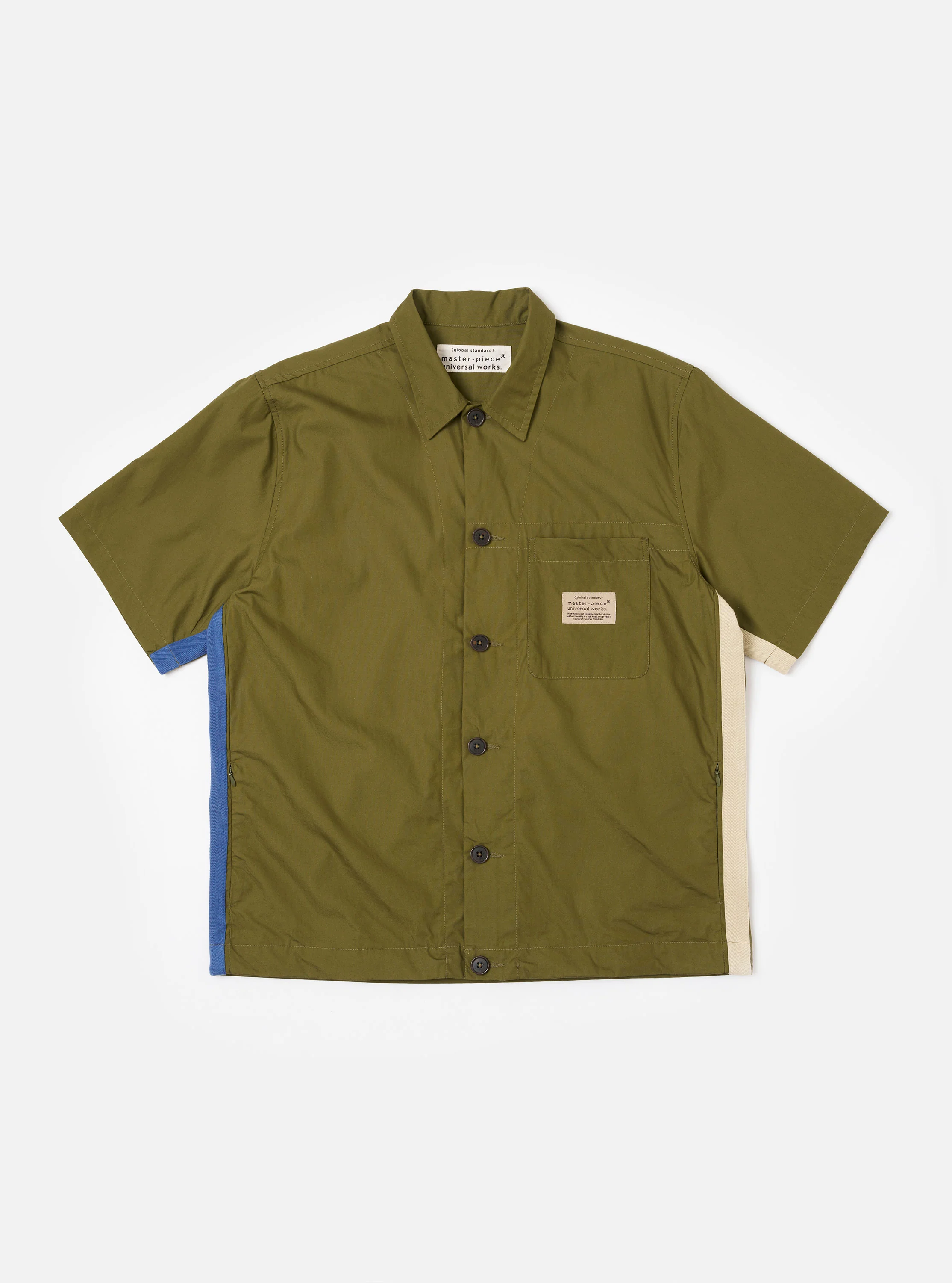 master-piece x Universal Works Olive Recycled Poly Tech Tech Overshirt