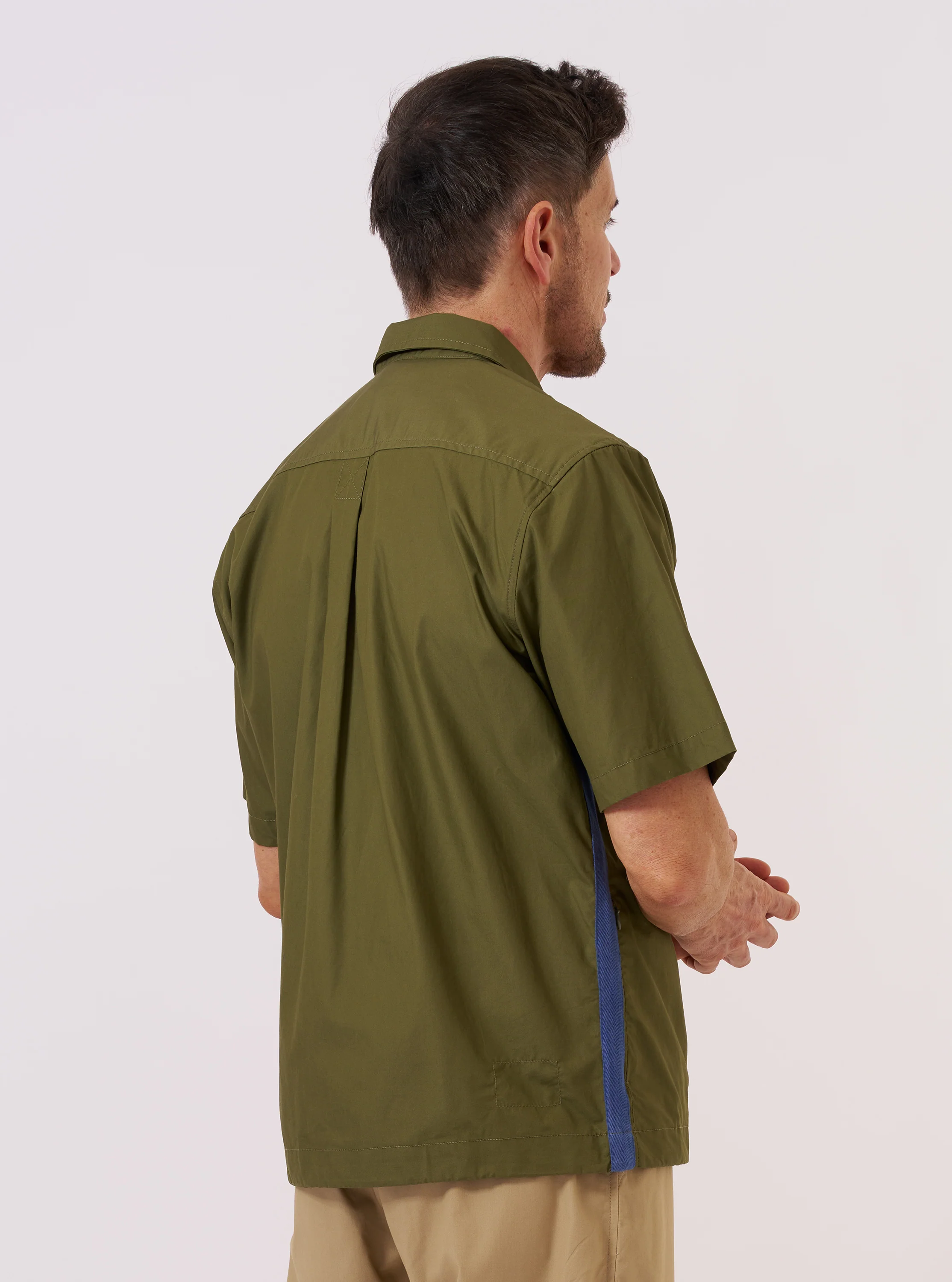 master-piece x Universal Works Olive Recycled Poly Tech Tech Overshirt - Image 3