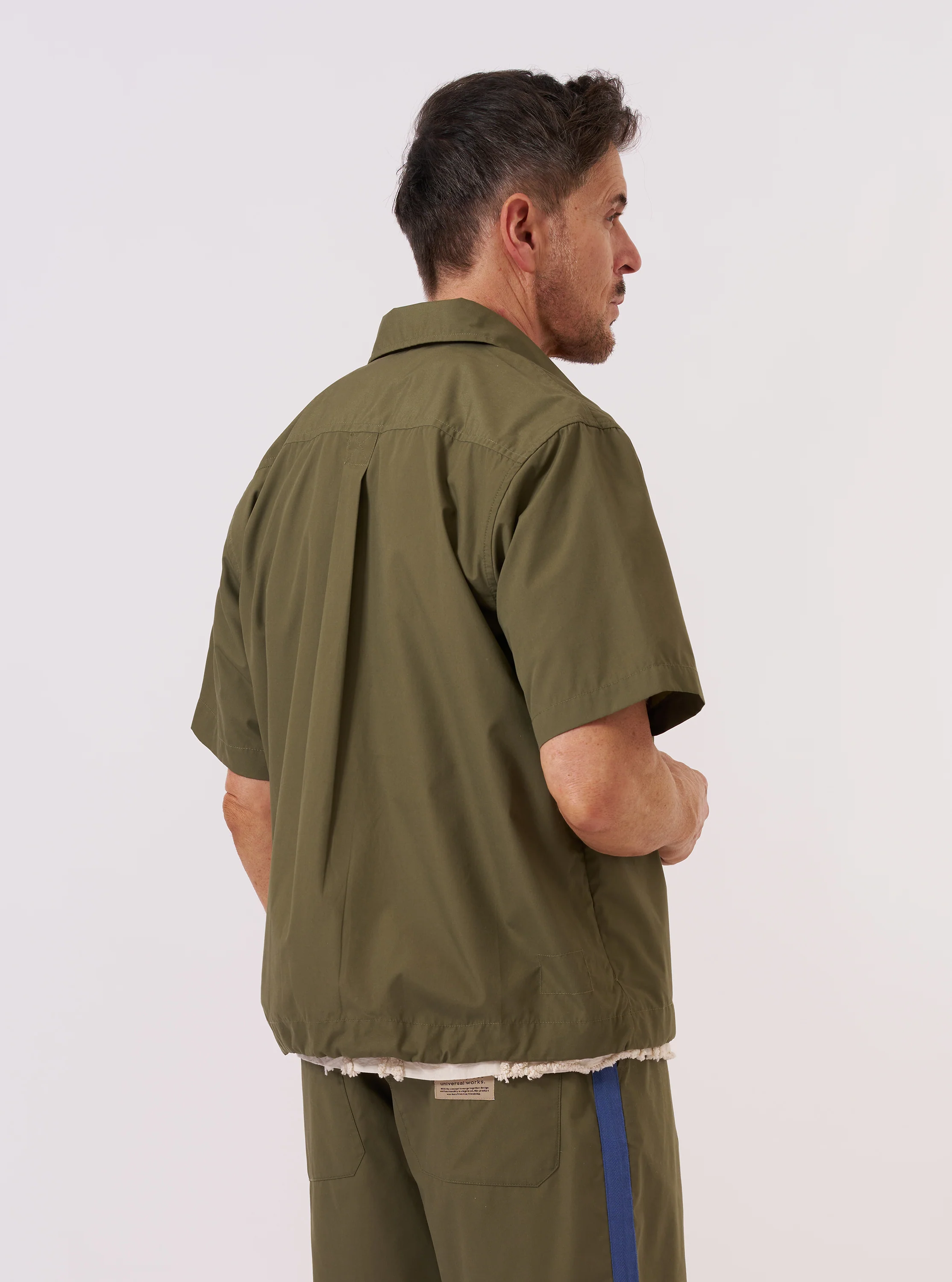 Olive Recycled Polytech Z Tech Overshirt - Image 3
